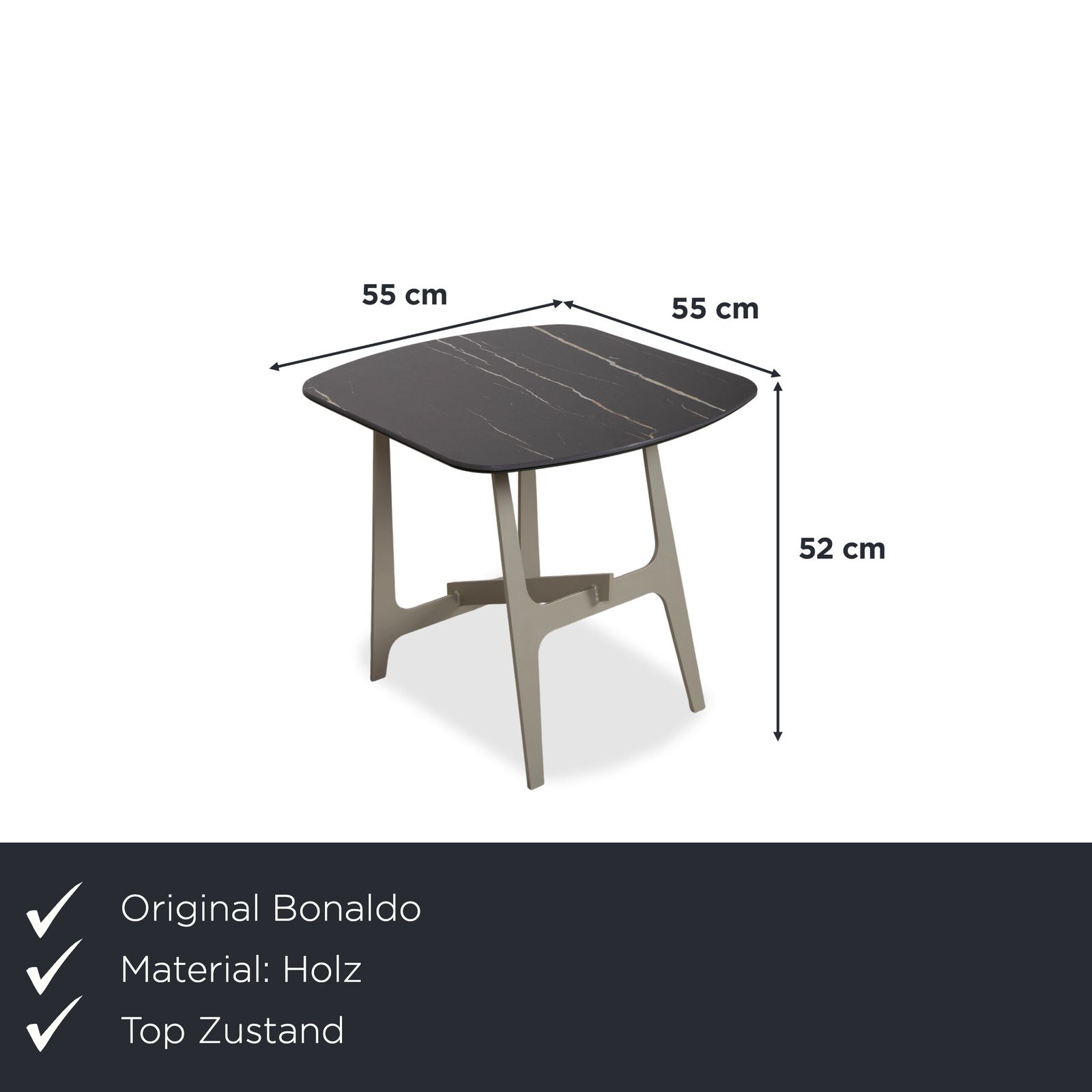 Table basse Bonaldo Slot en pierre noire grainée, par Giuseppe Viganò photo furniture