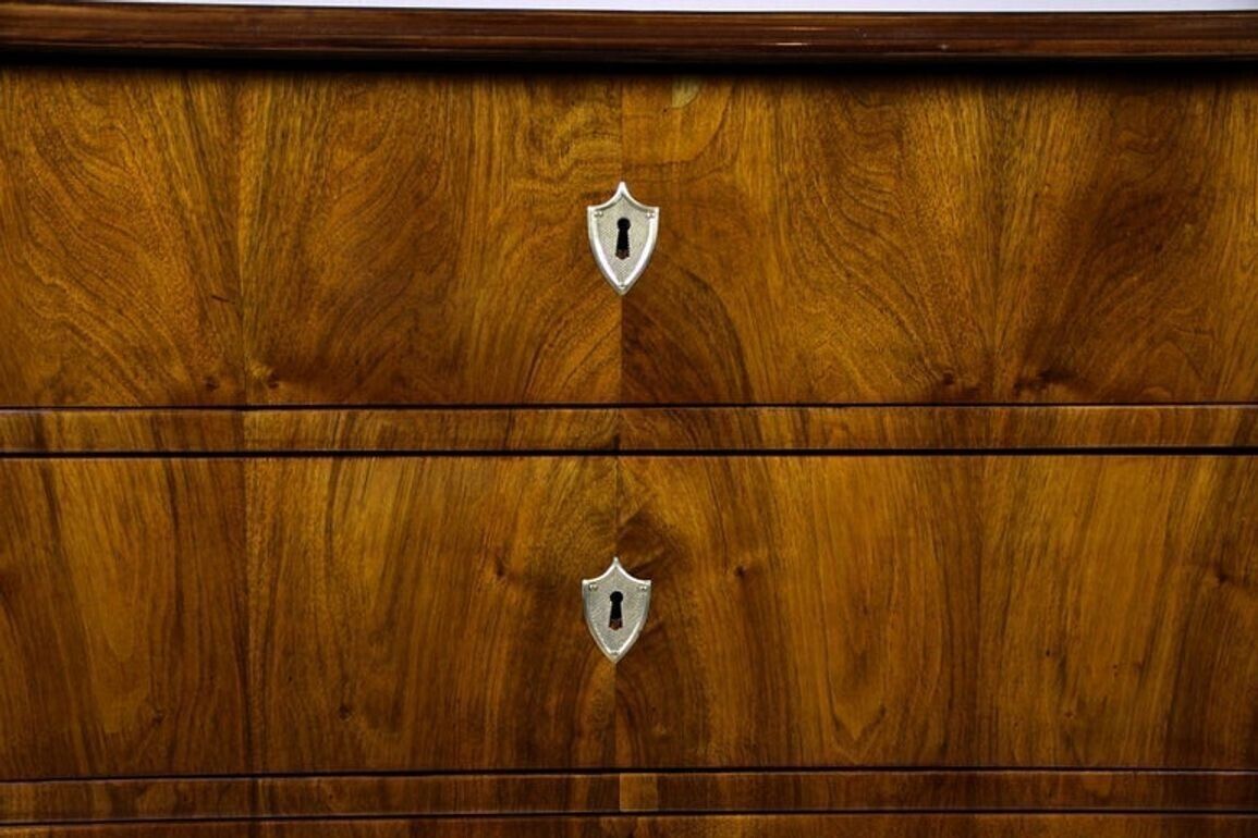 photo for sale 19th Century Nutwood Biedermeier Chest Of Drawers/ Commode, Austria, Ca. 1840