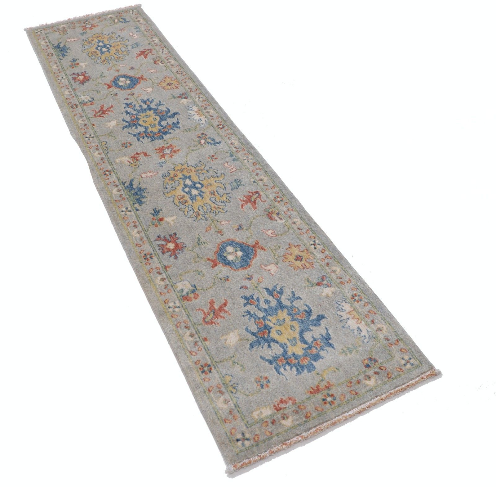 1'11"X8' Modern Hallway Runner, Kitchen Rug, Floral Corridor Rug, Stair Rug photo furniture