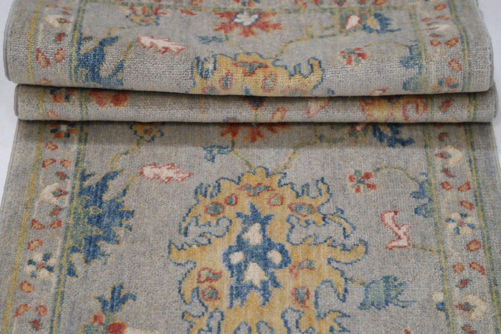 1'11"X8' Modern Hallway Runner, Kitchen Rug, Floral Corridor Rug, Stair Rug photo Textiles