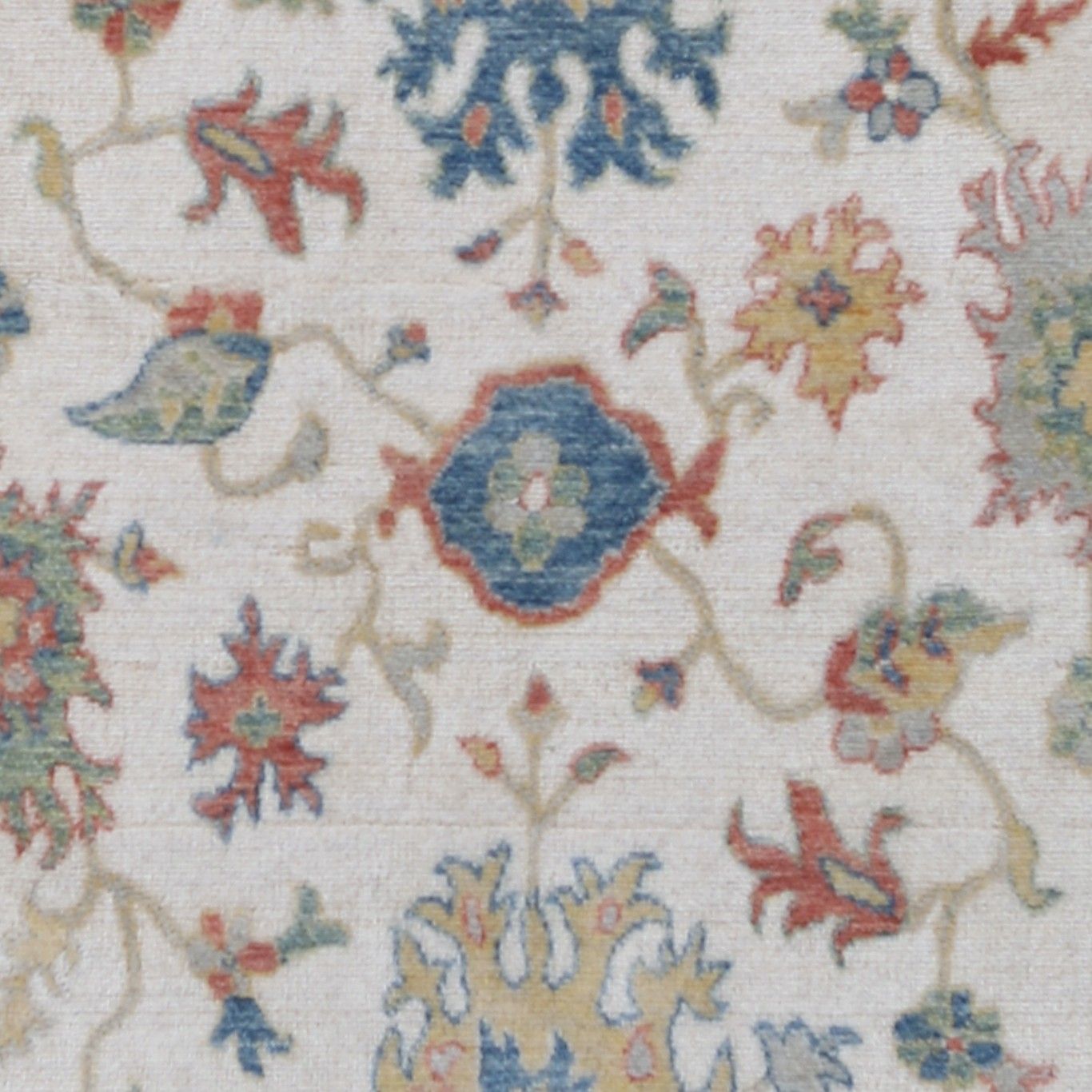 Tapis turc contemporain 2'5" x 3'11", tapis Oushak en laine 100 % à motifs floraux photo vinterior