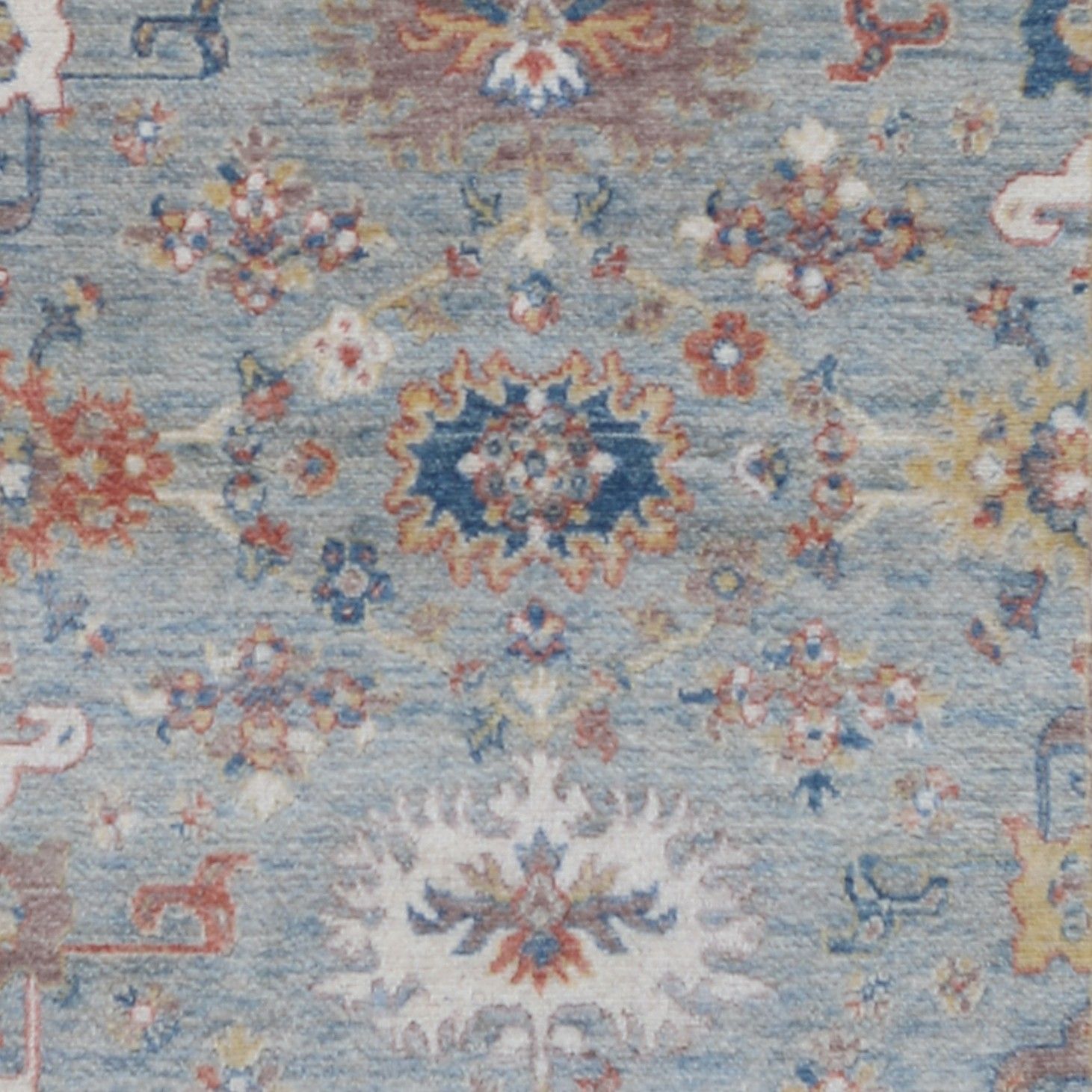 2'5"X3'11" Contemporary Turkish Rug, 100% Wool, Floral Oushak Accent Rug photo vinterior
