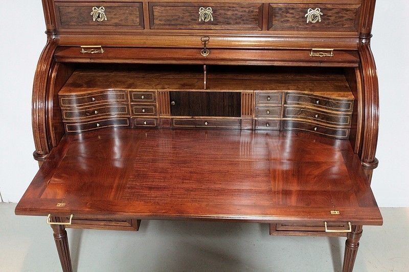 14326.27 Office Cylinder Library Louis XVI Mahogany 18th photo