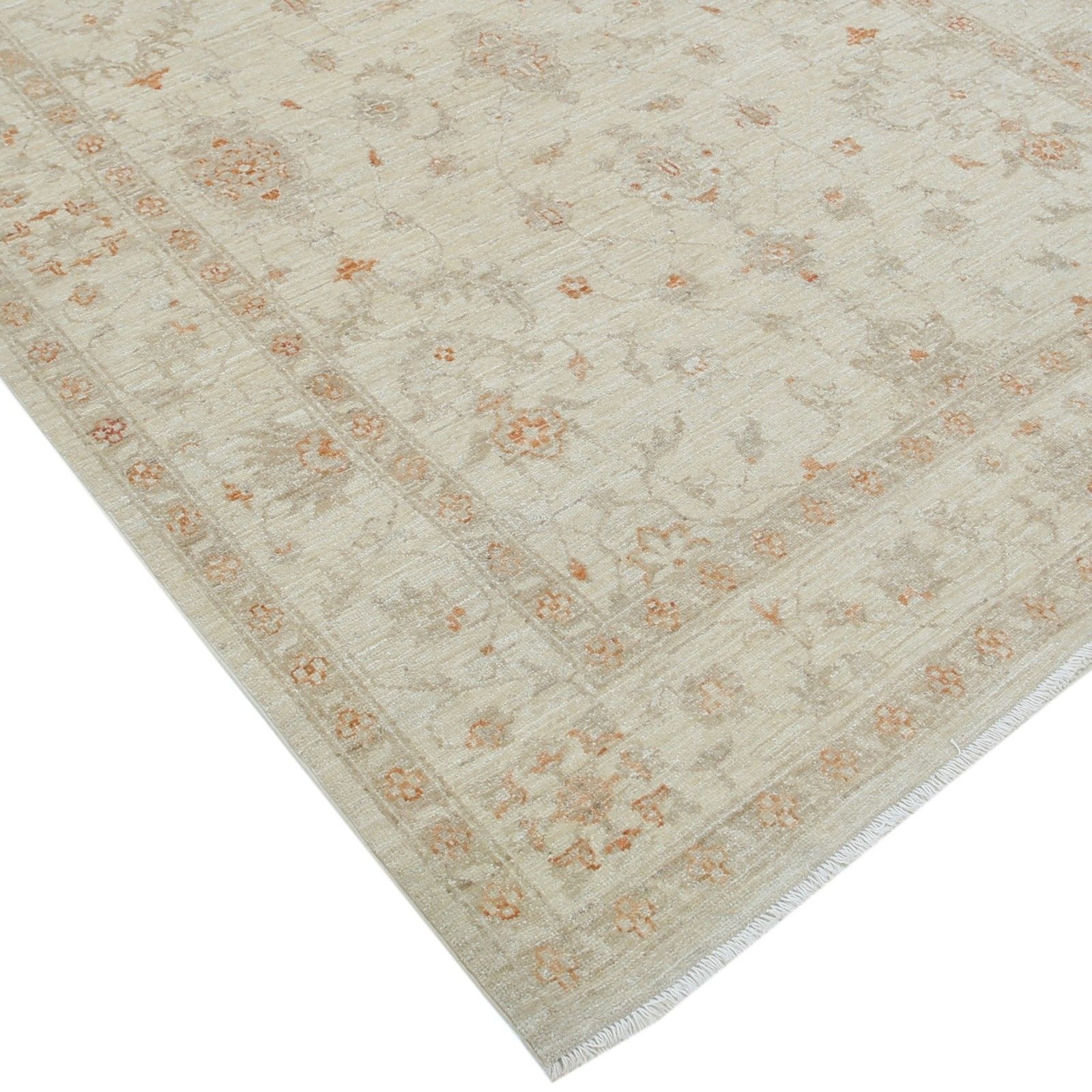 Handgeknoopt Bloemen Wollen Vloerkleed 171 x 239 cm voor Woonkamer, Slaapkamer en Eetkamer photo buy
