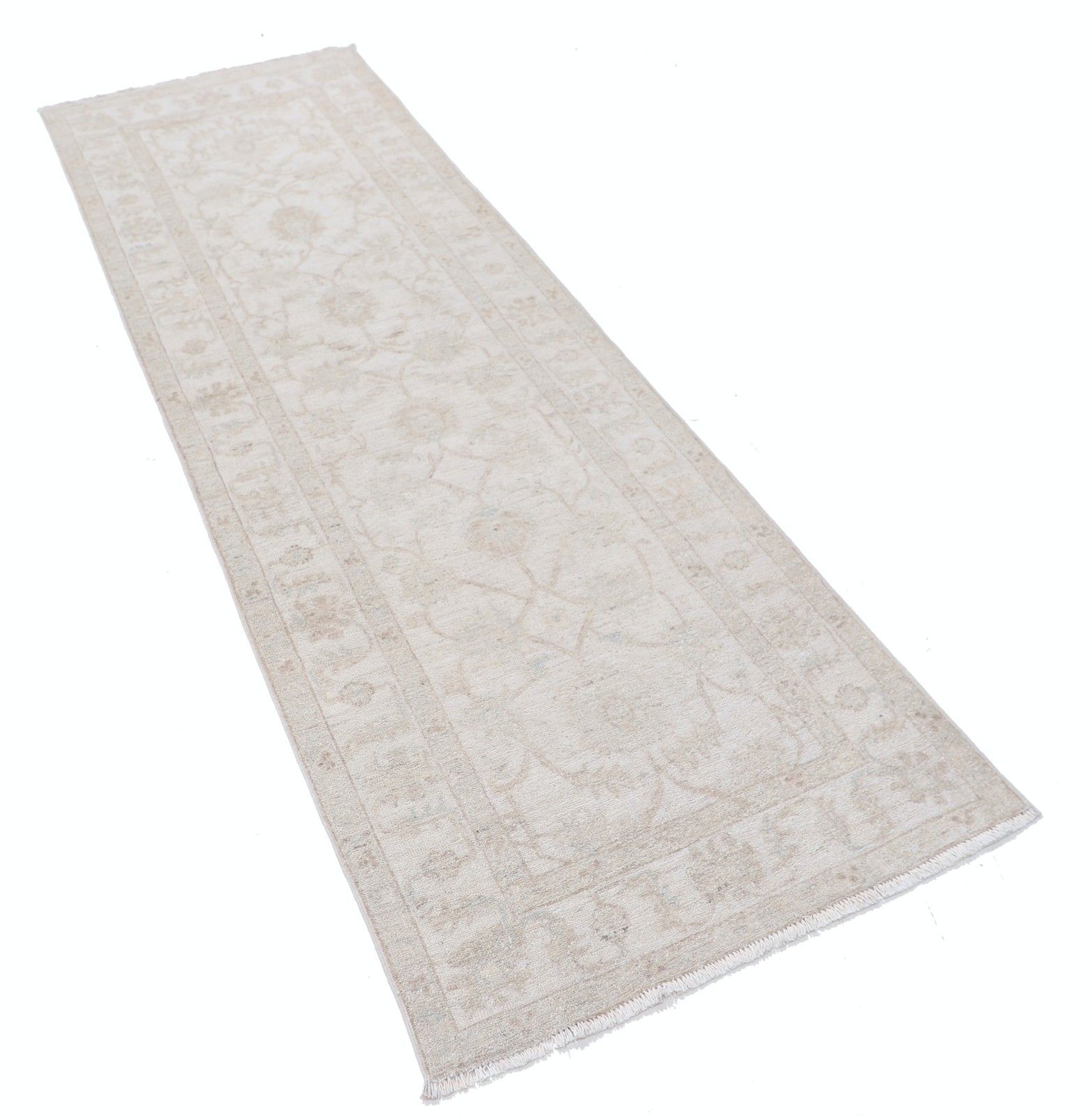 2,6 x 7,8 ft Handgeknoopt Loper Tapijt voor Hal. Beige Corridortapijt. Wollen Keukentapijt photo furniture