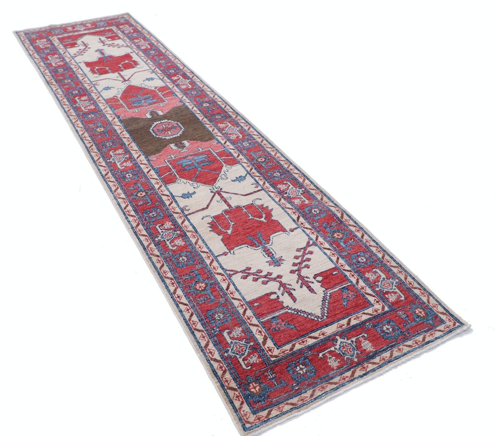 Tapis de couloir noué à la main en laine, 0,82 x 2,95 m, pour couloir, cuisine et corridor photo furniture