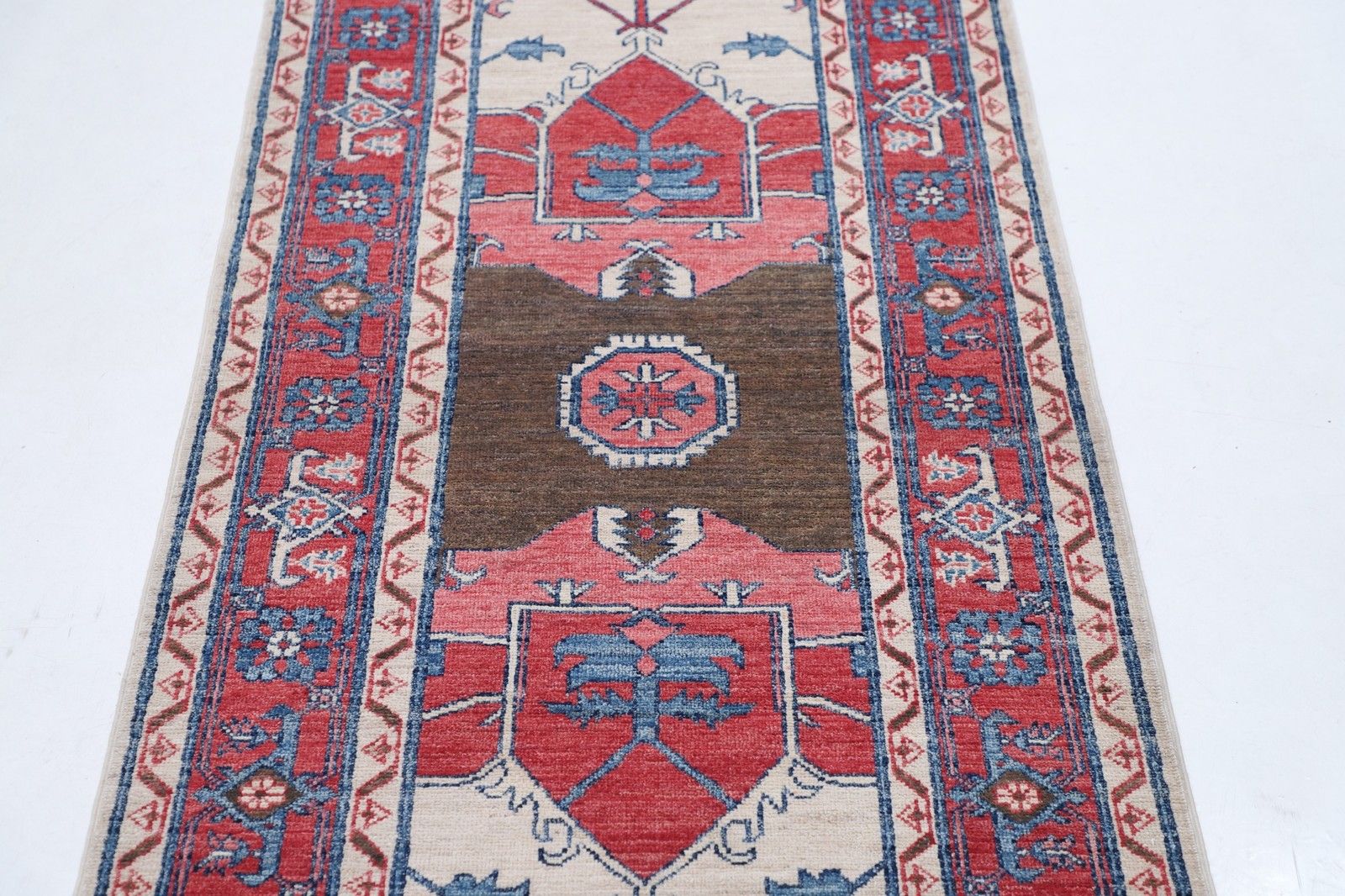 Tapis de couloir noué à la main en laine, 0,82 x 2,95 m, pour couloir, cuisine et corridor photo for sale