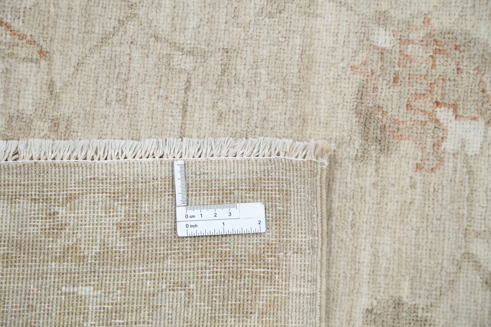 8x9,5 ft Handgeknoopt Beige Turks Groot Vloerkleed. Bloemmotief Wollen Tapijt photo buy