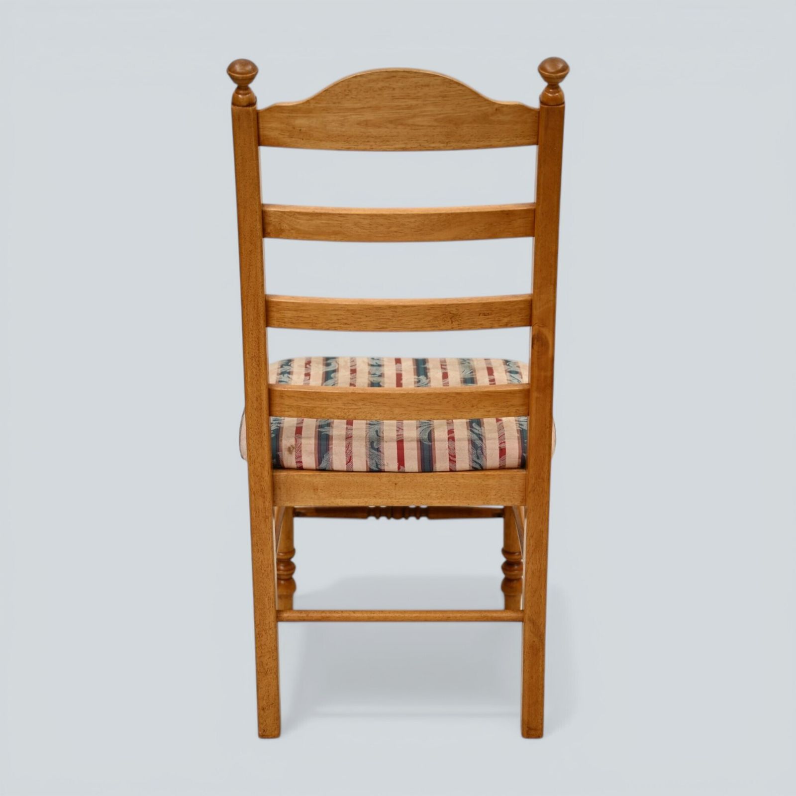 Set Of 6 Dining Chairs Ladder Back Country Beech Padded Seats Free Uk Delivery* photo buy