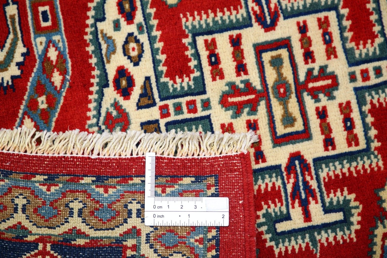 Tapis d'accent noué à la main, rouge, 61 x 79 cm, pour chambre et entrée photo buy