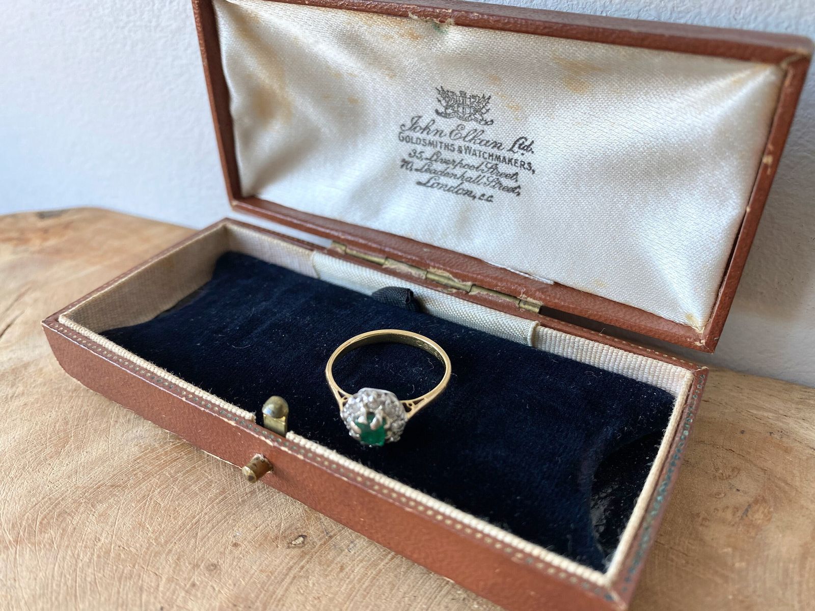 Antique Leather Jewelry Box: English Watch Or Bracelet Box