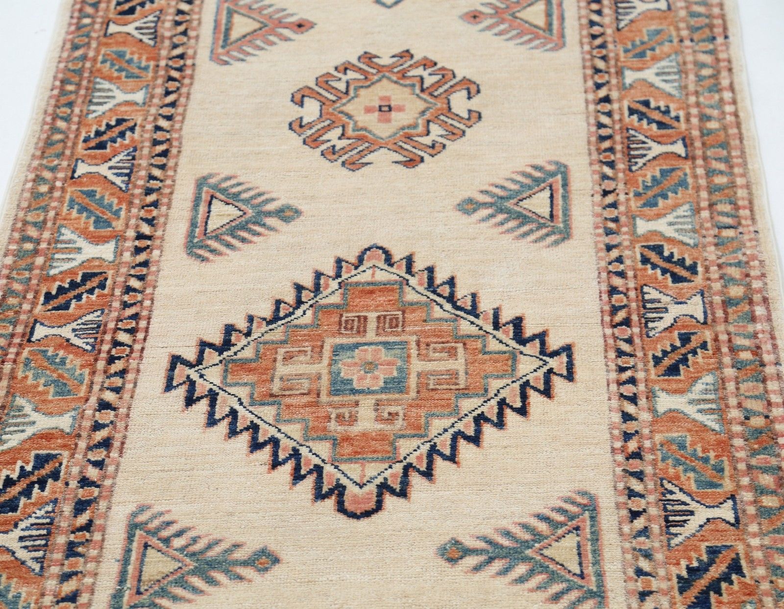 Tapis de couloir fait main 82 x 214 cm. Tapis de cuisine tribal. Tapis d'escalier photo 928.0