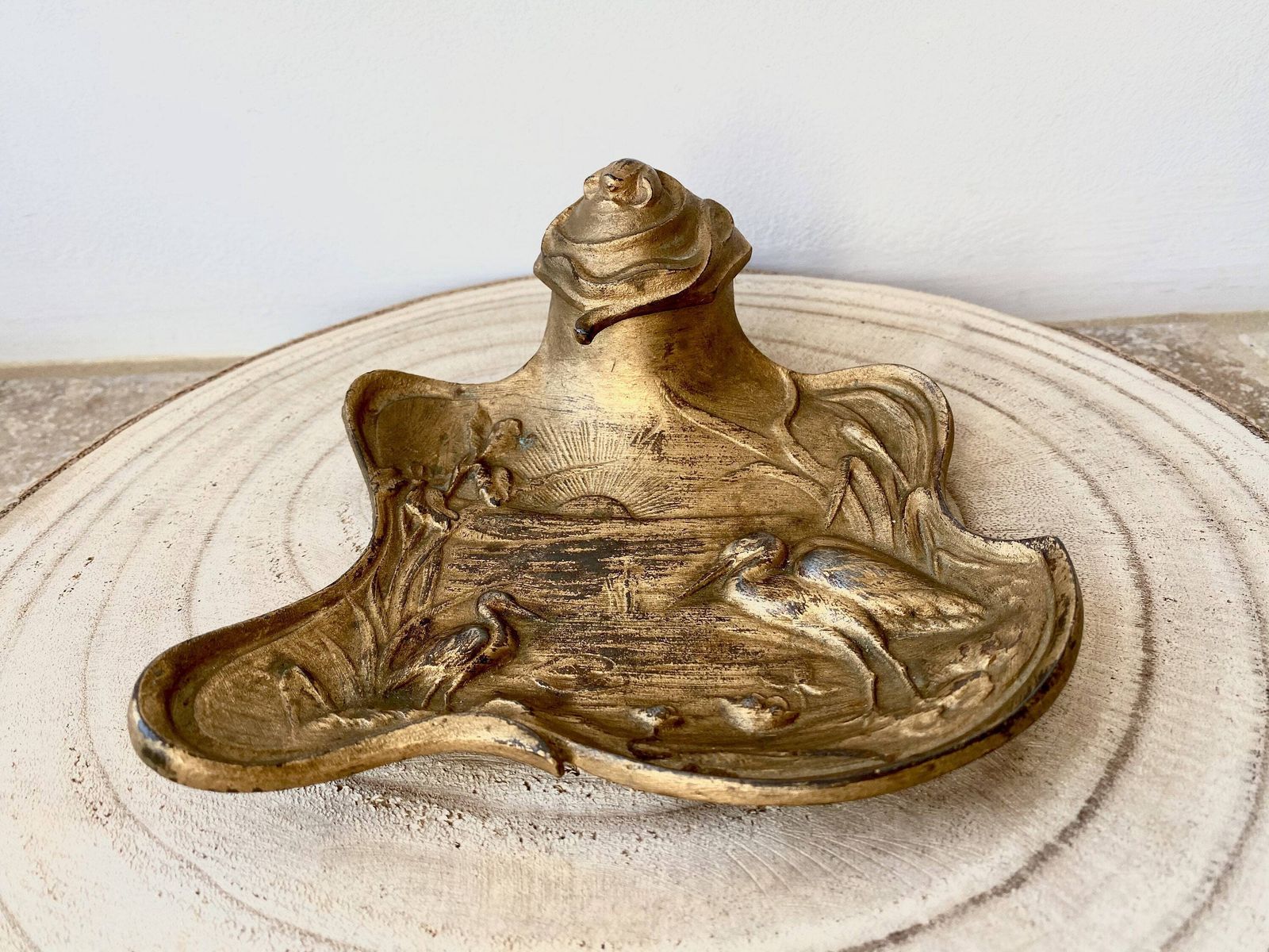 Encrier Art Nouveau français d'époque