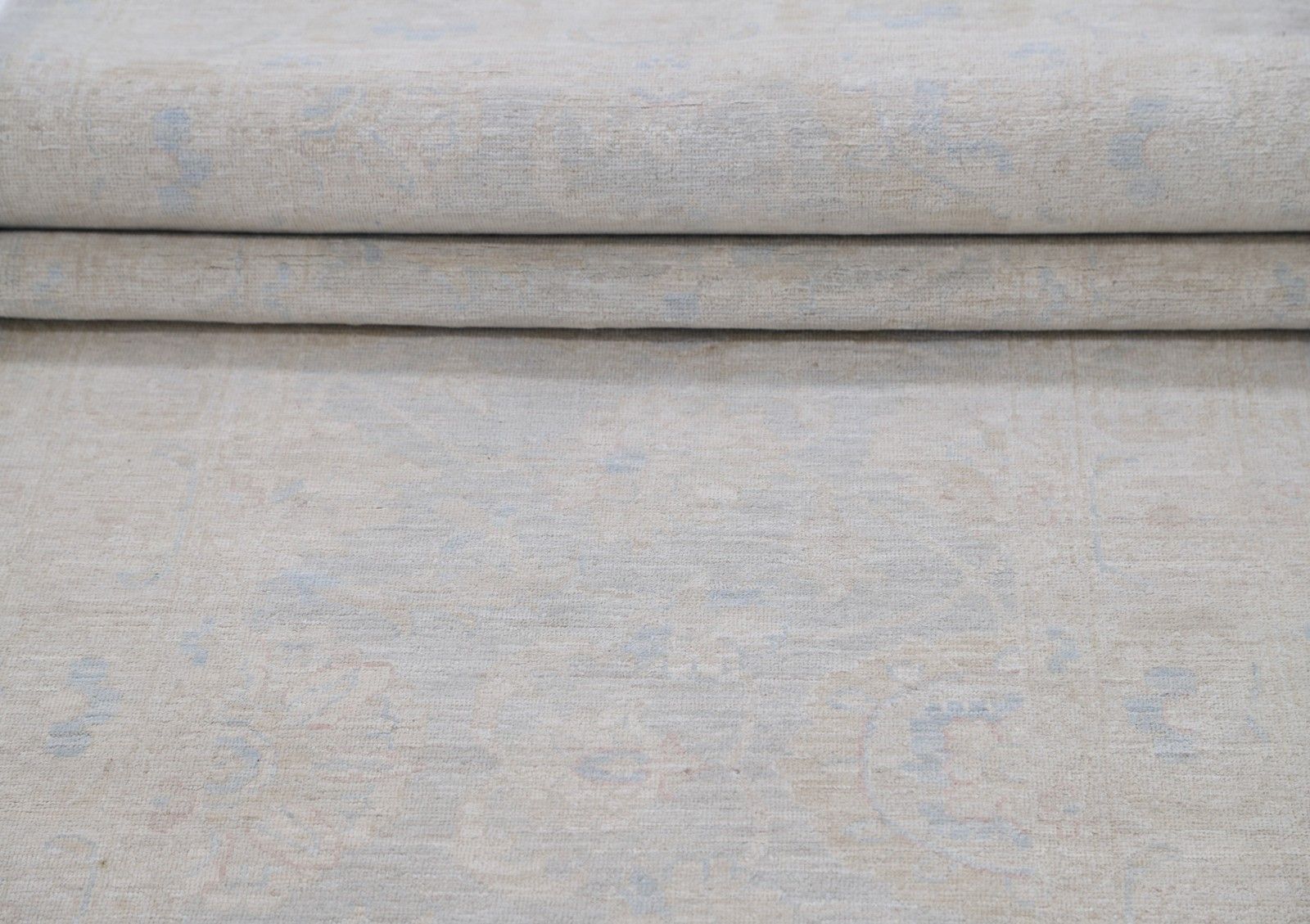 3x11 Ft Hand Knotted Hallway Runner Rug. Beige Wool Rug For Kitchen And Corridor photo Textiles