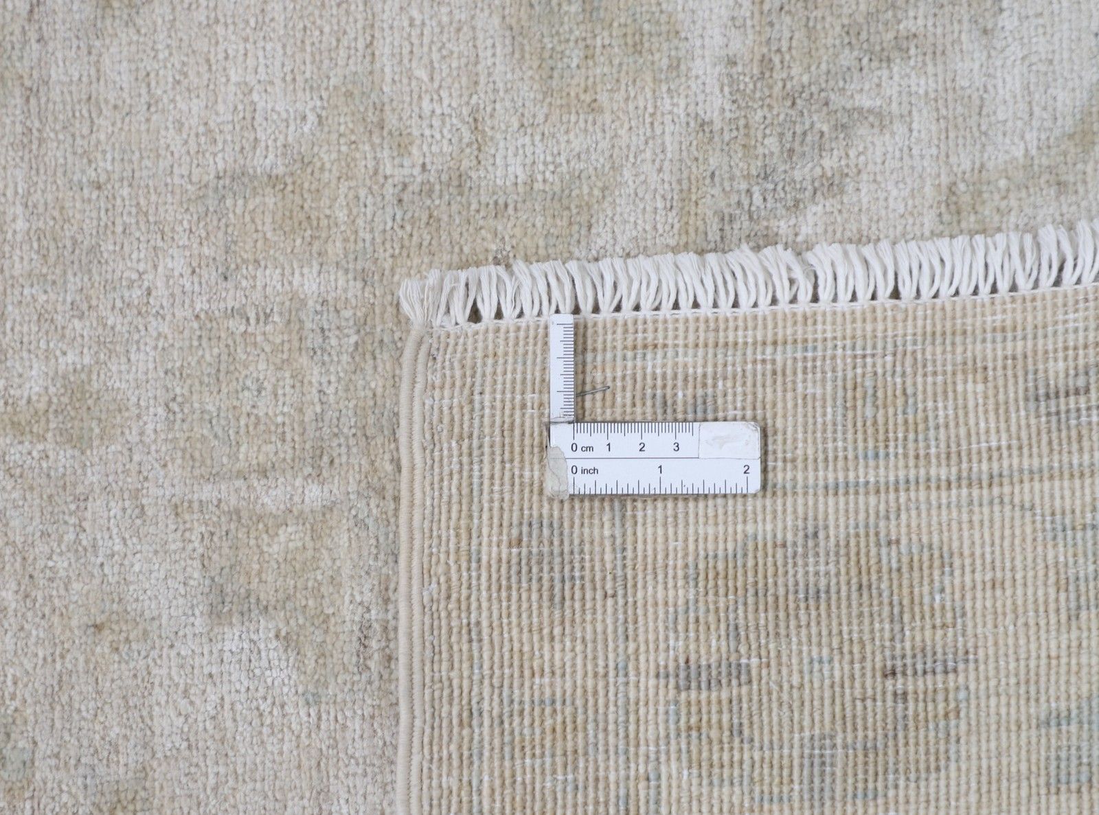 Tapis de couloir beige 0,85 x 2,65 m, tapis de cuisine, tapis de corridor noué à la main photo 1182.0