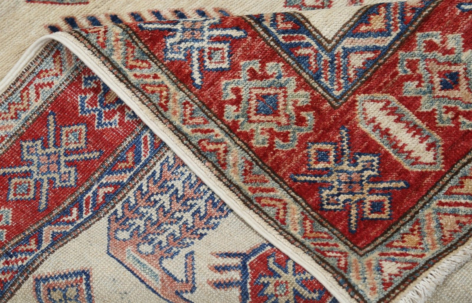 4x6.5 Ft Handknotted Floral Beige Rug. Tribal Accent Rug For Entryway. 100% Wool photo buy