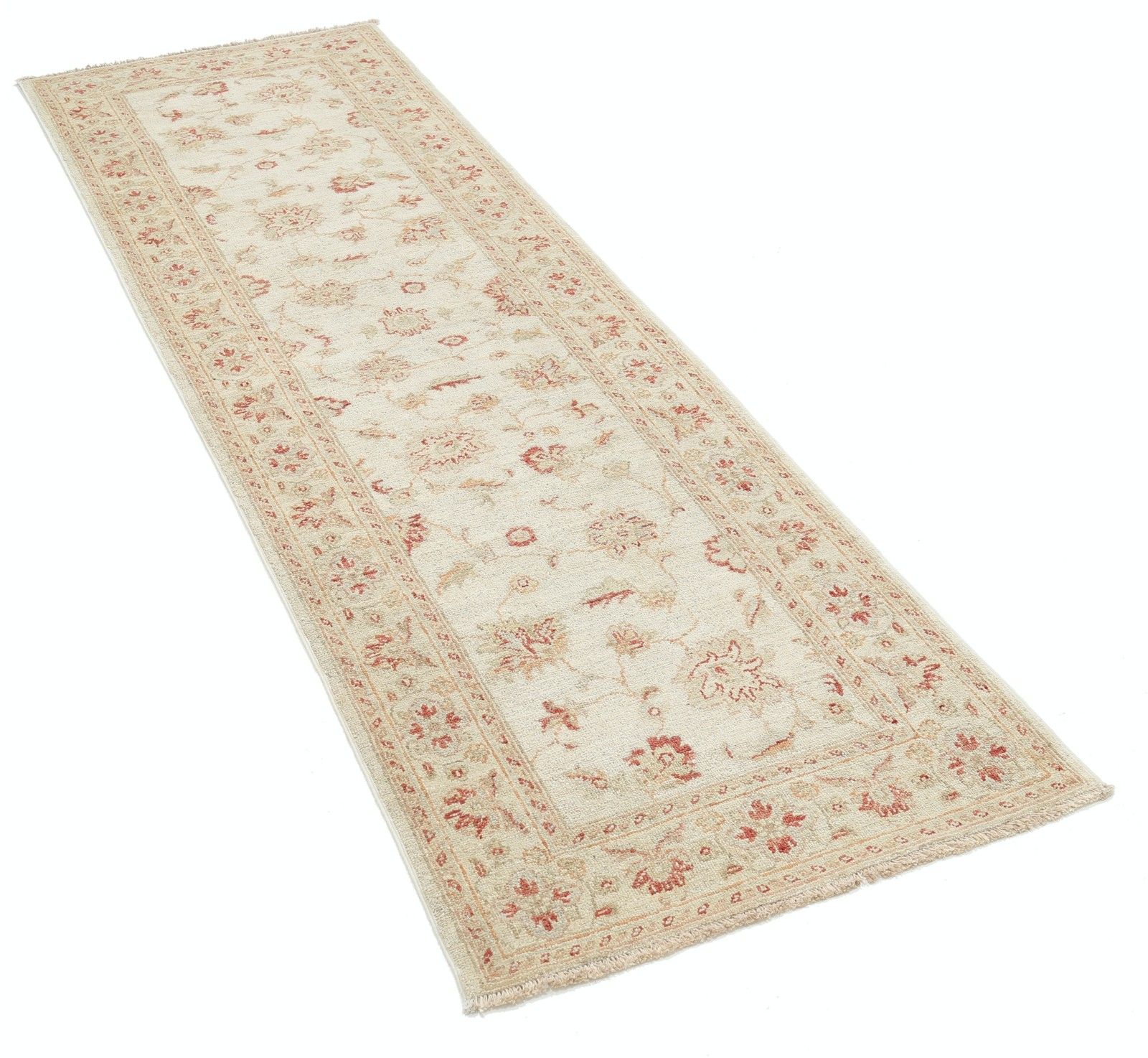 2.6x8 Ft Beige Wool Runner Rug For Kitchen And Corridor. Handknotted Halway Rug photo furniture