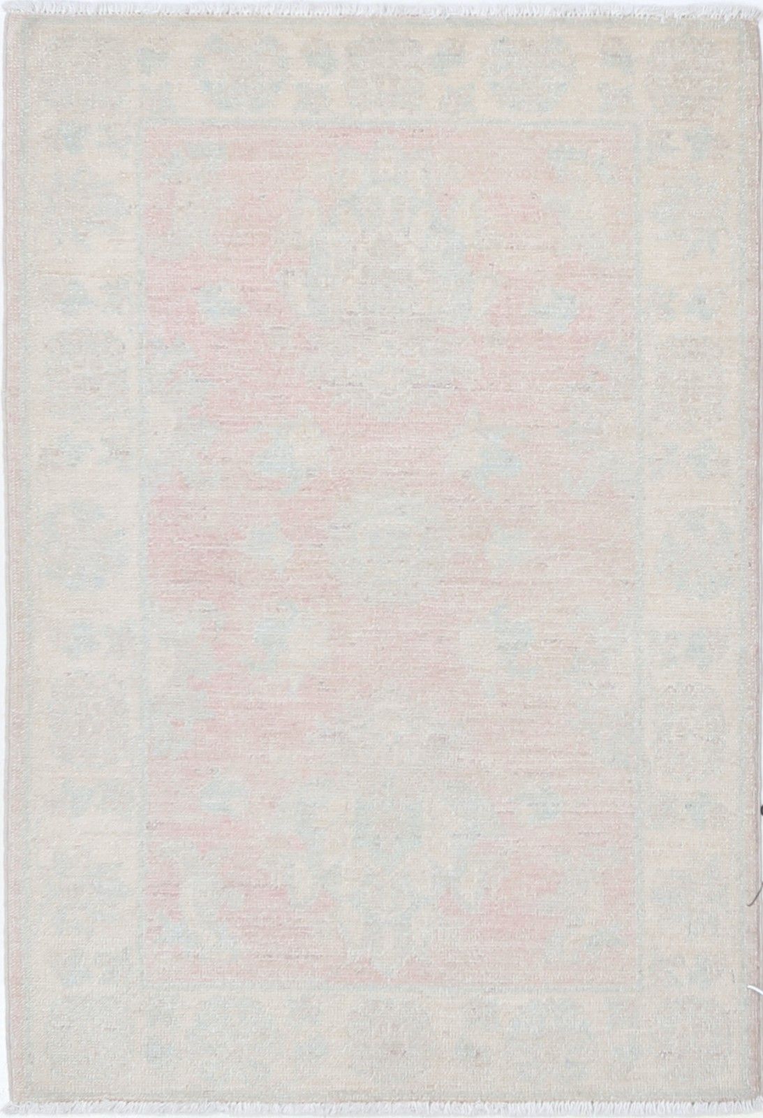 Tapis d'appoint turc traditionnel noué à la main en laine, tons doux, 67 x 100 cm (2'2" x 3'3")