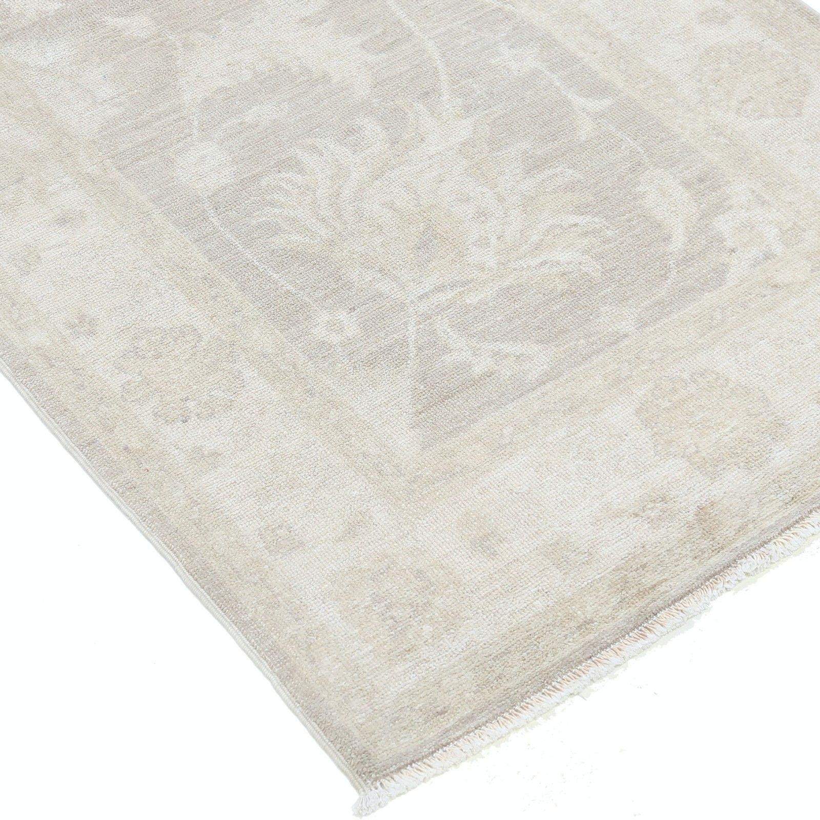 2,7x4,2 ft traditioneel handgeknoopt beige accentkleed voor slaapkamer en entree photo vinterior