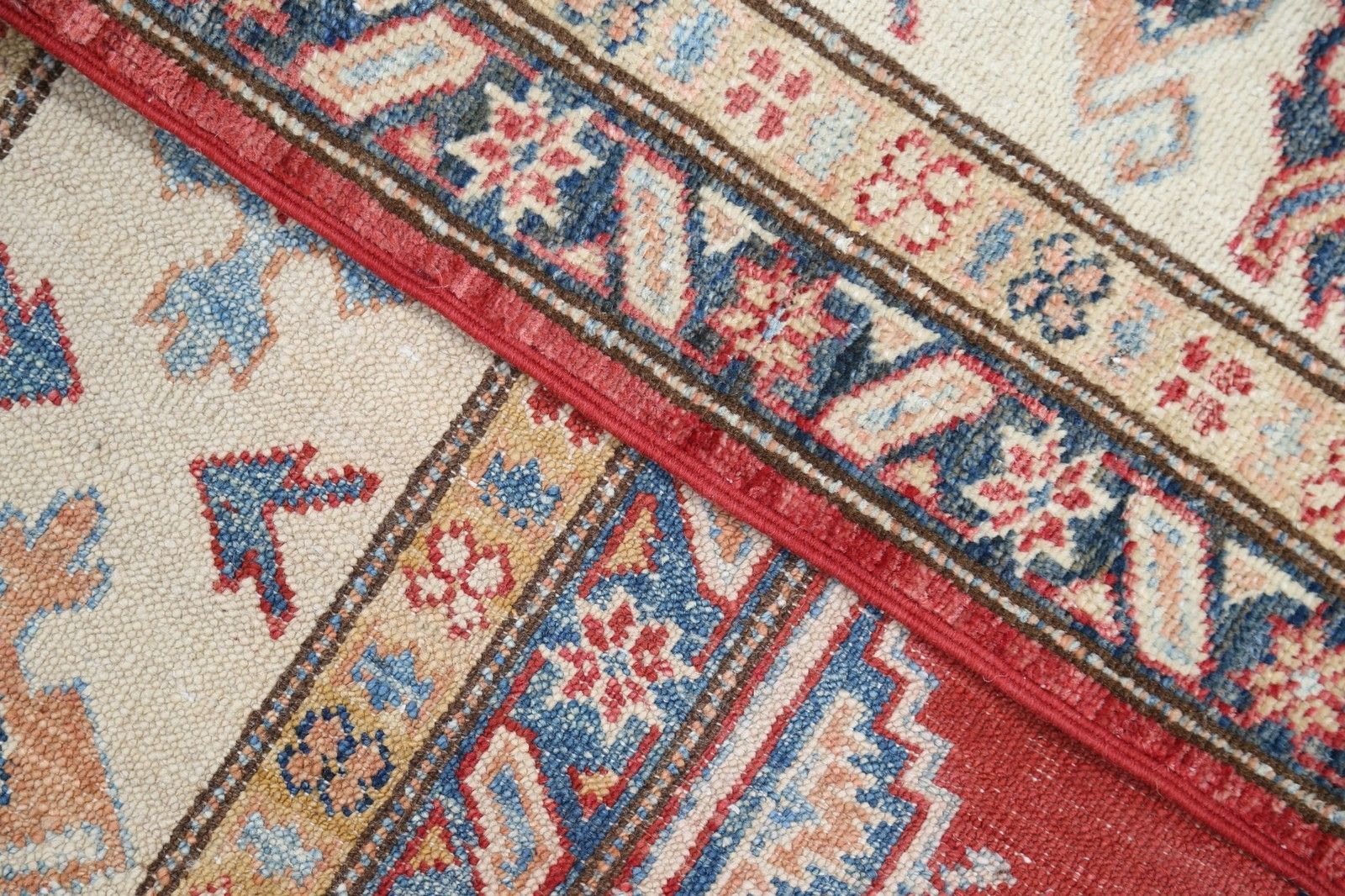 Tapis en laine noué main, style turc, 180 x 245 cm - rouge, chambre et salle à manger photo vinterior