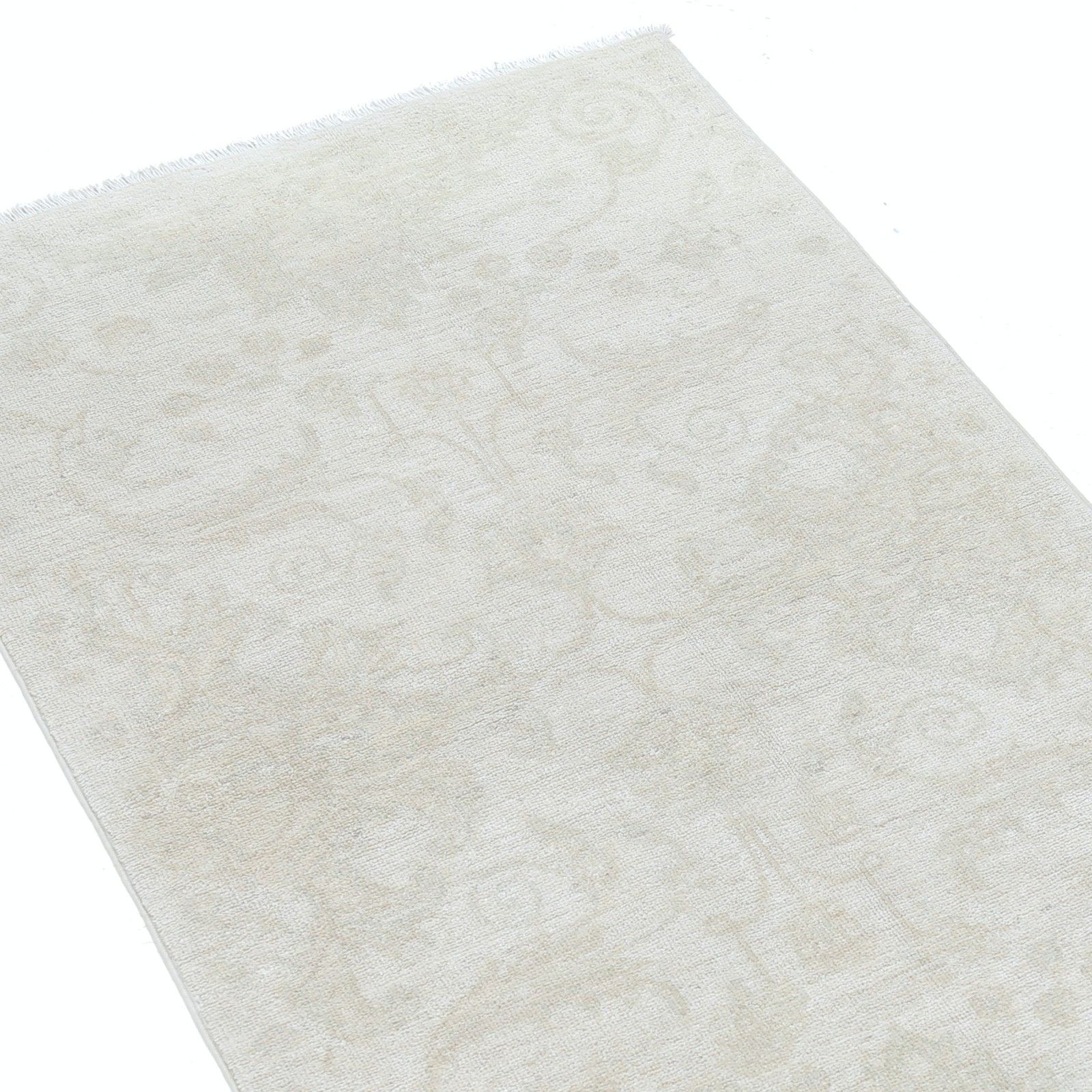 2,6x4,4 ft handgeknoopt beige Turks wollen vloerkleed met allover bloemmotief photo buy