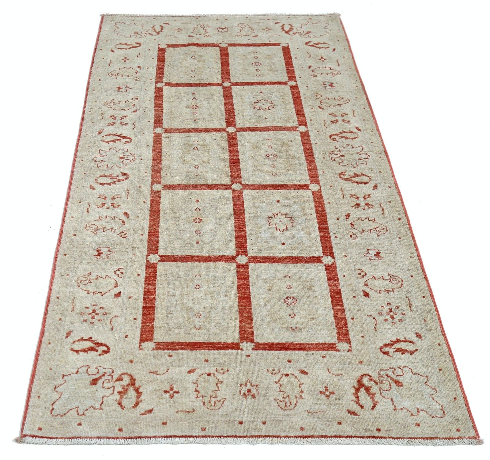 3,2 x 6,4 ft Traditioneel handgeknoopt Turks vloerkleed voor entree. 100% wol photo Textiel