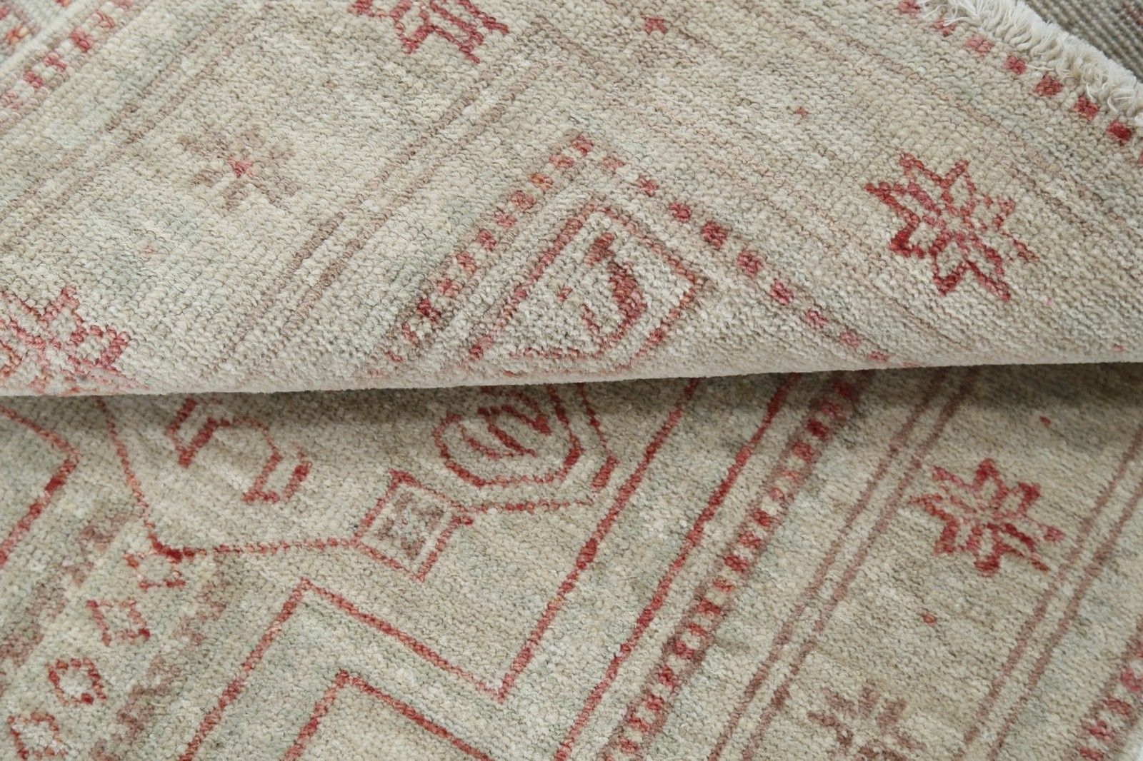 Tapis d'appoint traditionnel noué à la main, 2 x 3,2 pi. Tapis turc beige. Laine pure photo vinterior
