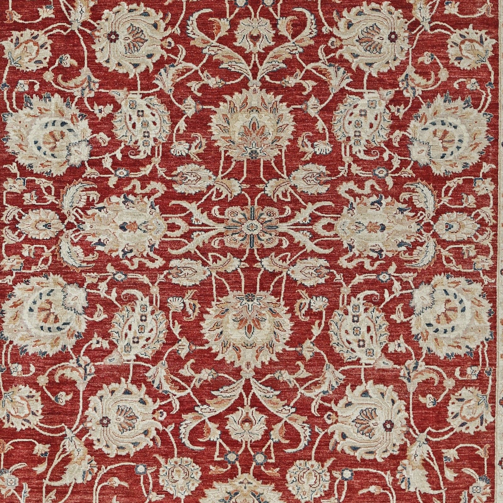 10.2x14.2 Ft Hand Knotted Wool Large Area Rug Floral Design. Red Oushak Carpet photo 7034.0