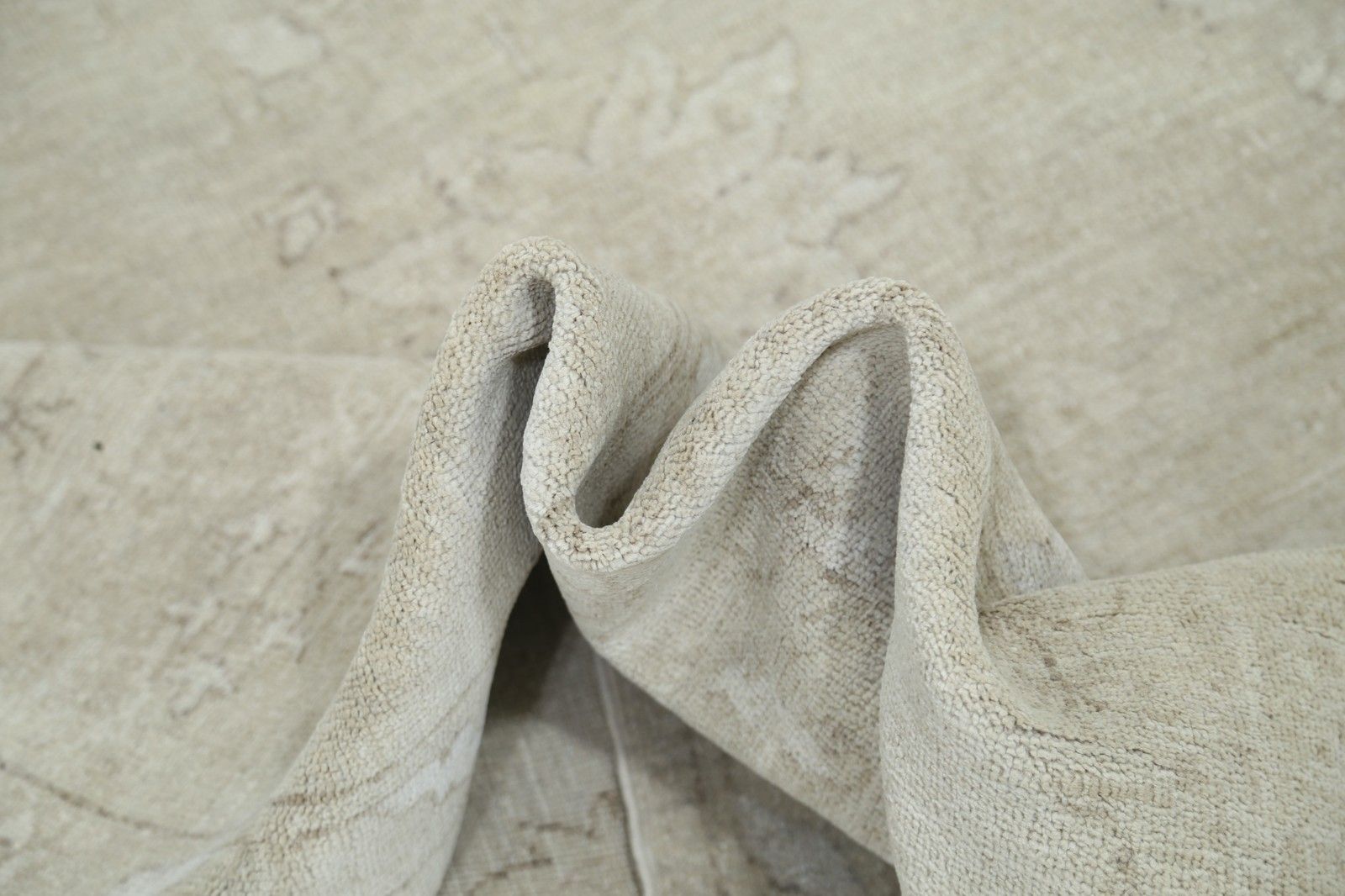 2,47 x 2,85 m Handgeknoopt Beige Wollen Vloerkleed. Traditioneel Bloemmotief Tapijt photo 3908.0