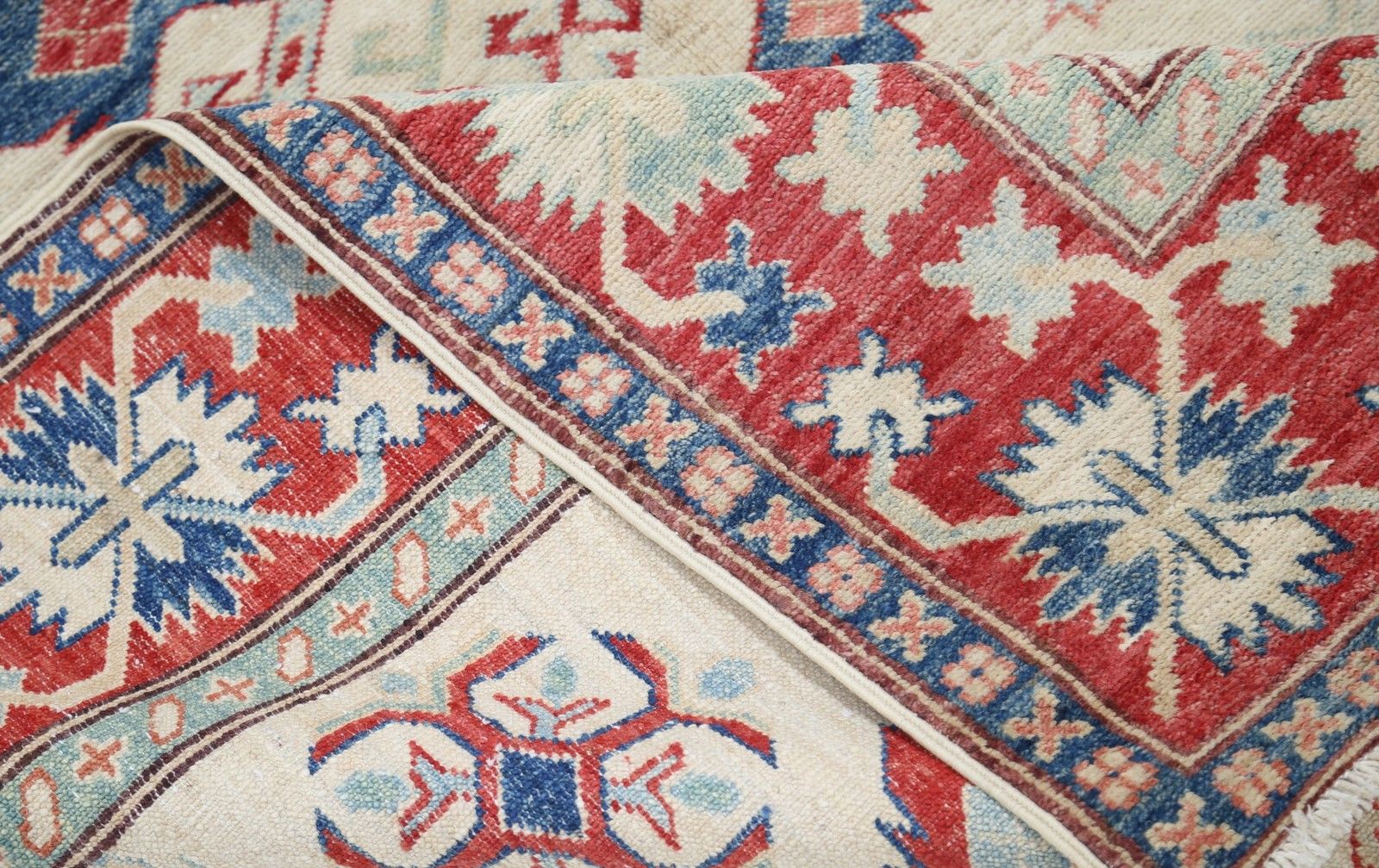 4.6x7 Ft Decorative Geometric Wool Area Rug. Hand Knotted Rug For Living Room photo buy