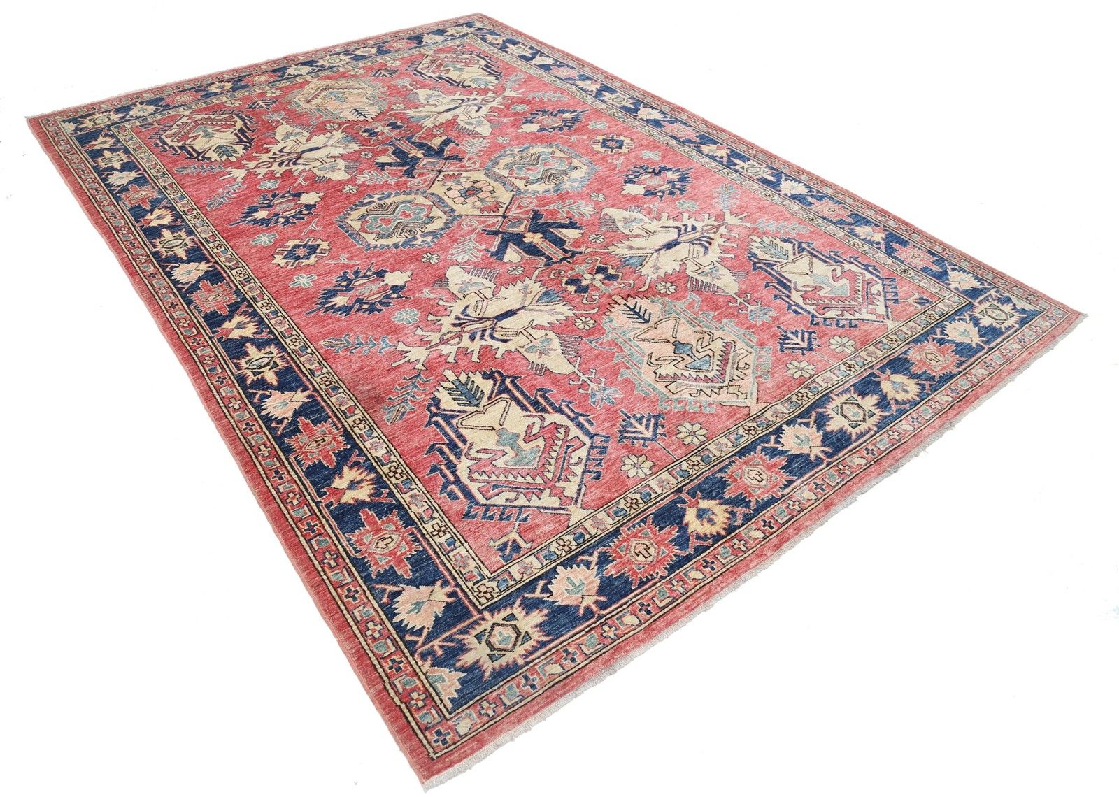 7.2x10 Ft Hand Knotted Tribal Large Area Rug. 100% Wool Carpet For Living Room photo furniture