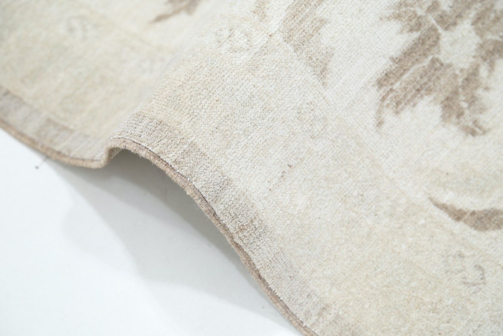 Tapis en laine noué à la main, motif floral turc, beige, 3 x 4 pi photo Textiles