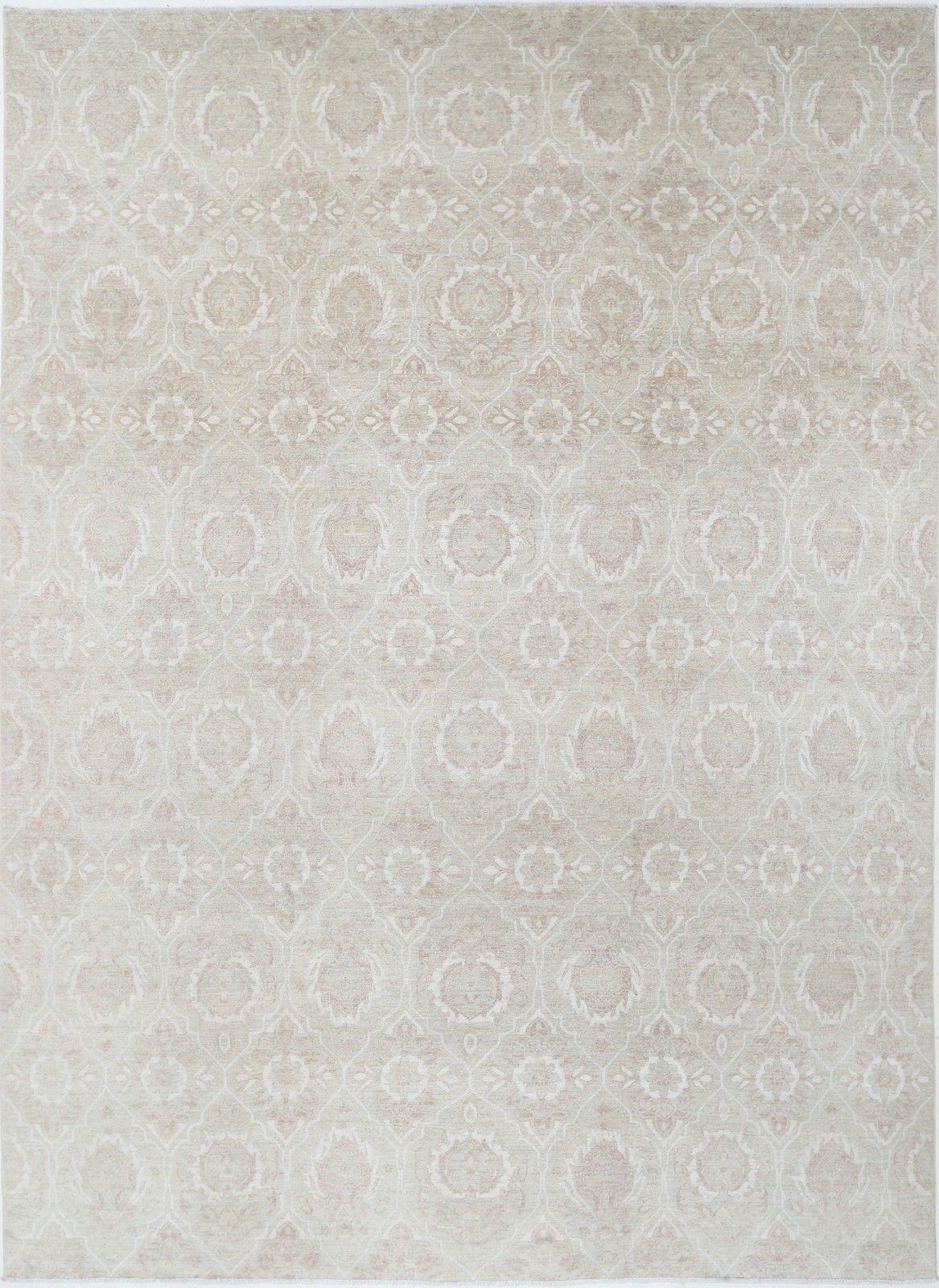 Tapis en laine noué à la main, 275 x 387 cm. Tapis aux tons doux pour salon