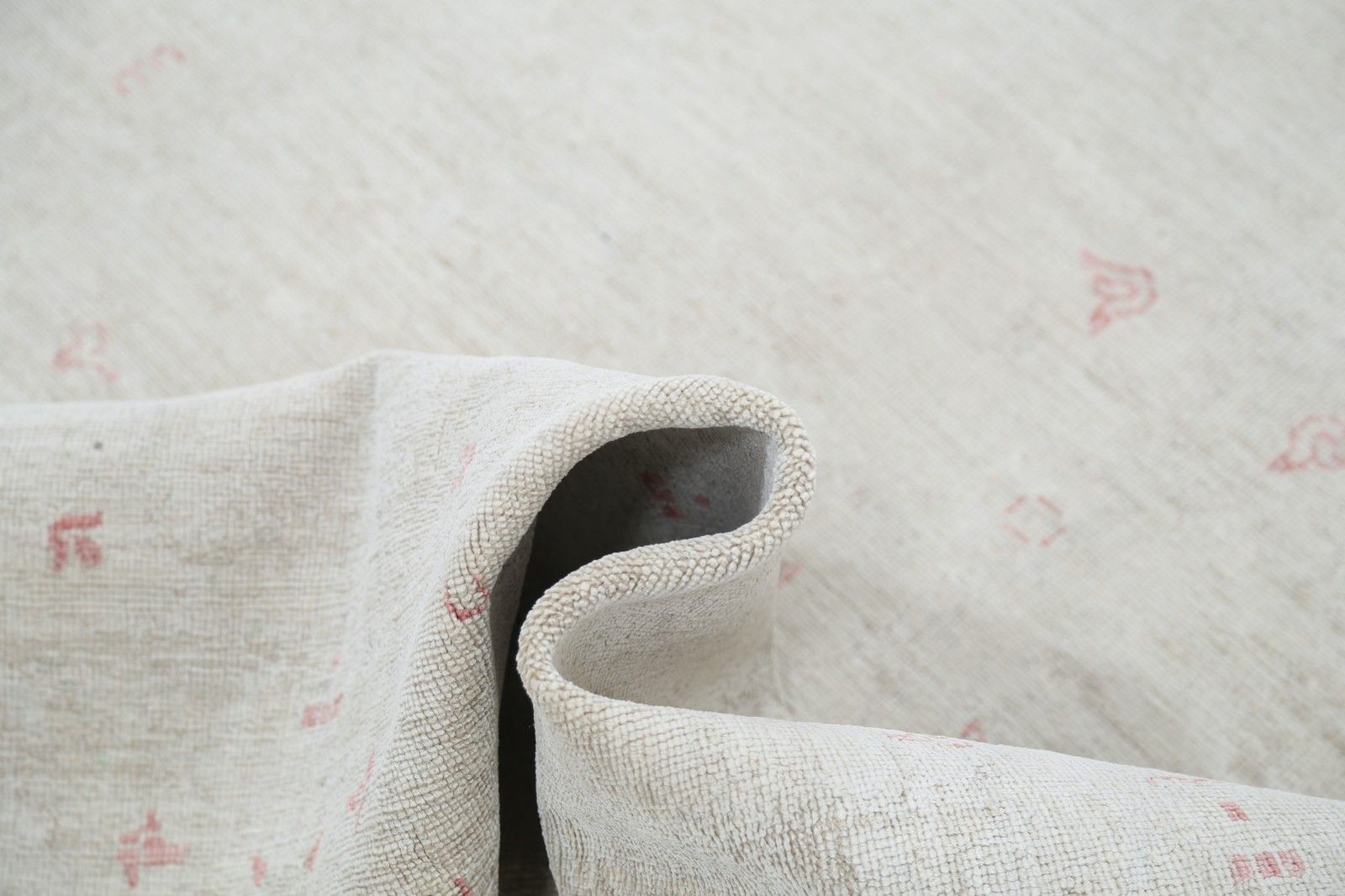 Tapis turc traditionnel beige, noué à la main, 100 % laine, 1,45 x 1,88 m photo vinterior