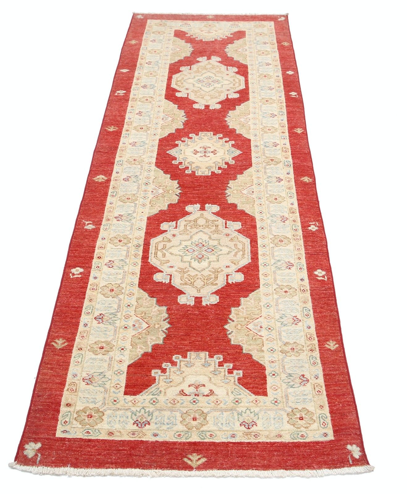 Tapis de couloir fait main 0,82 x 2,37 m. Tapis de hall. Tapis de cuisine beige et rouge photo Textiles