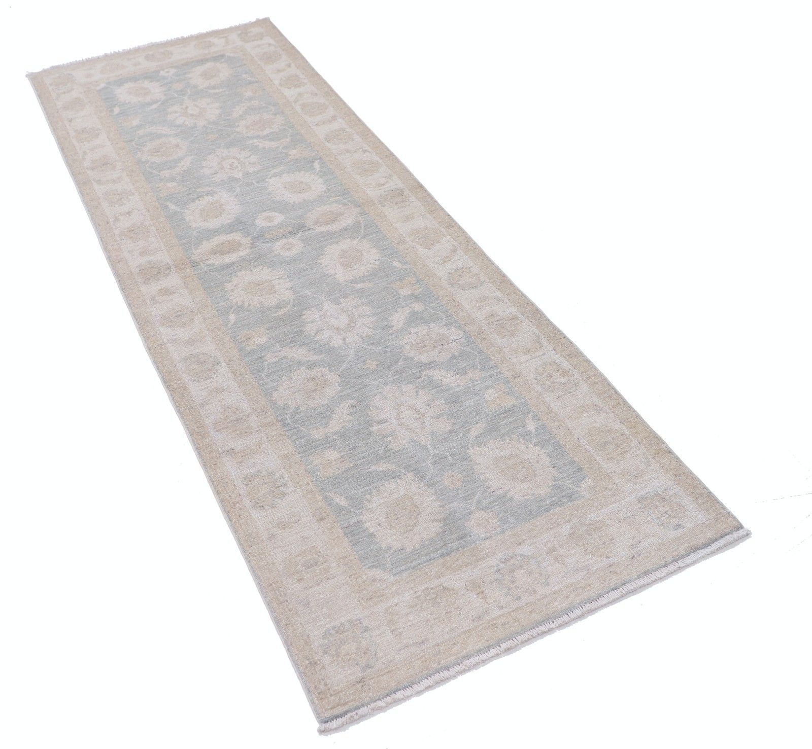 Tapis de couloir en laine noué à la main, motif floral, 0,79 x 2,29 m, pour couloir, corridor et cuisine photo furniture