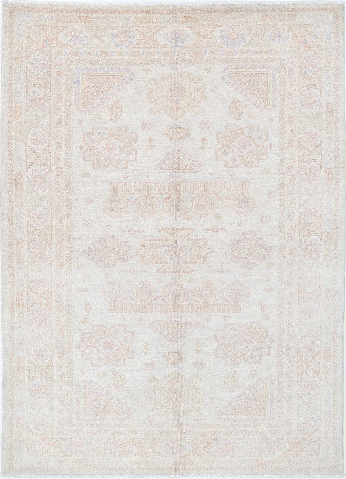 4.8x6.8 Ft Hand Knotted Turkish Wool Area Rug For Living Room And Dining Room