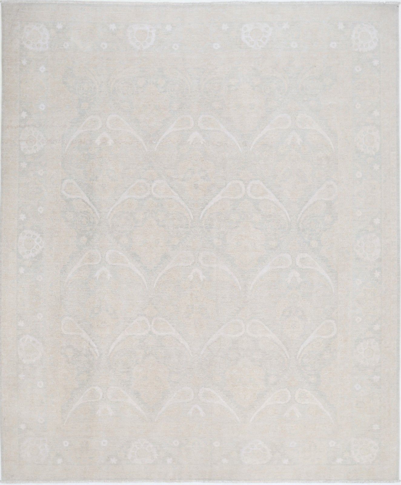 8x9.6 Ft Decorative Hand Knotted Turkish Wool Large Area Rug For Living Room