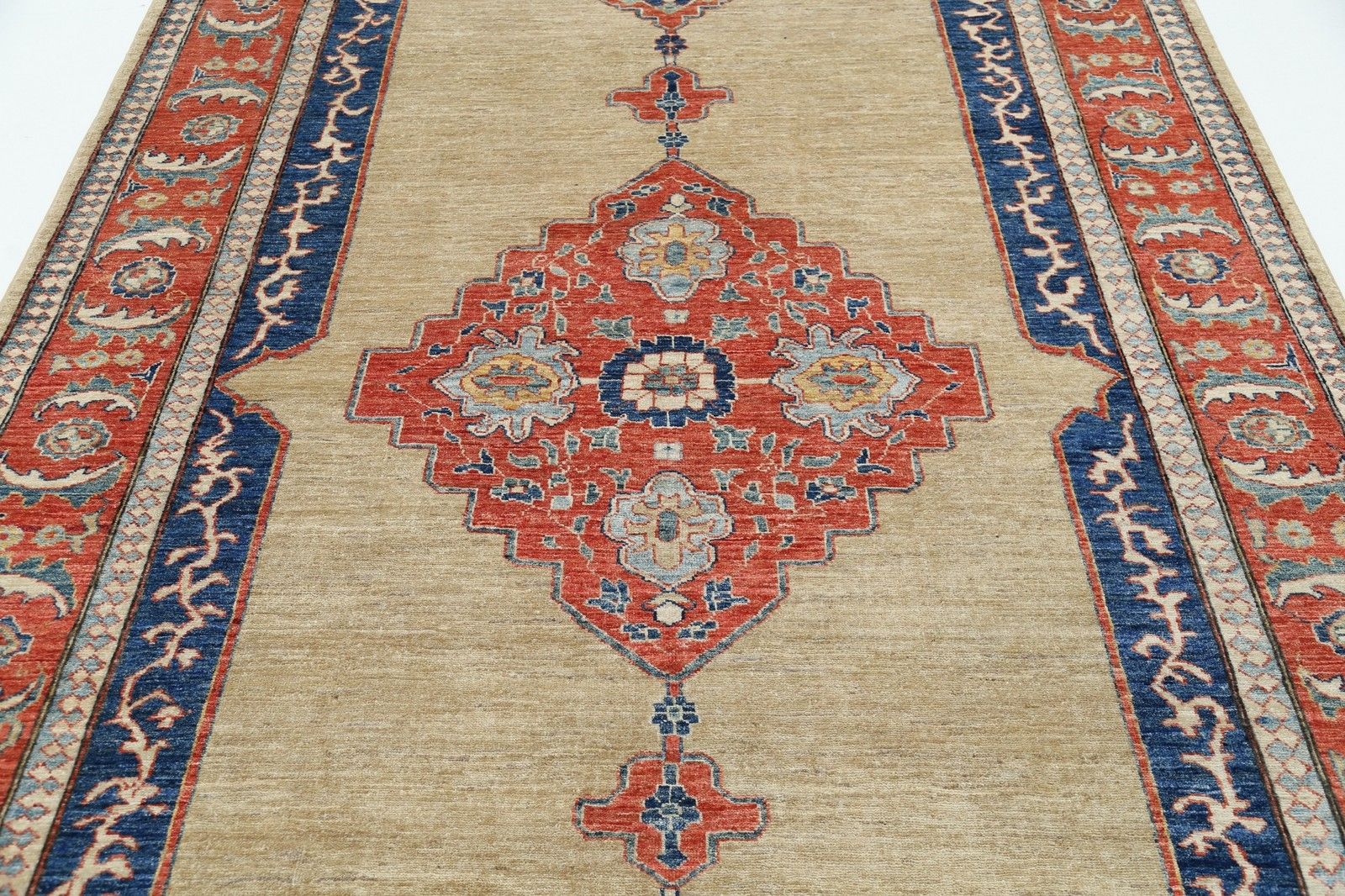 Tapis en laine turc noué à la main à motif médaillon, 2 x 3,10 m photo 3331.0