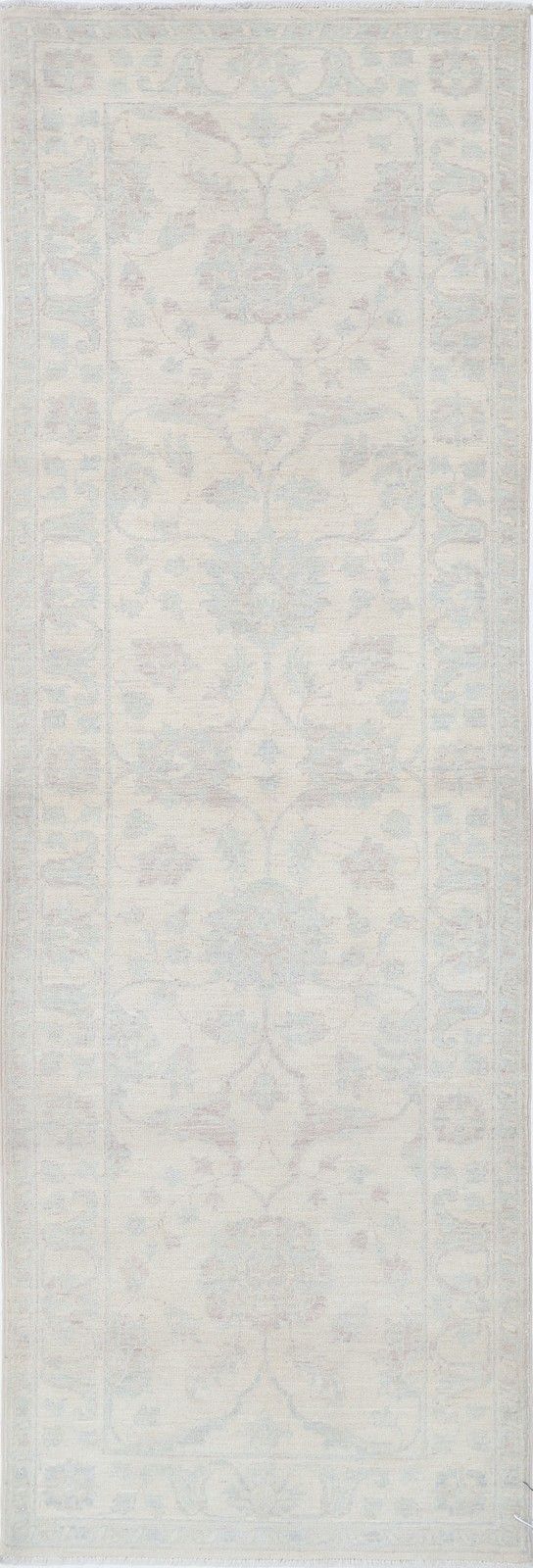 Tapis de couloir noué à la main 0,79 x 2,44 m. Tapis de cuisine. Tapis de couloir beige. Tapis de corridor