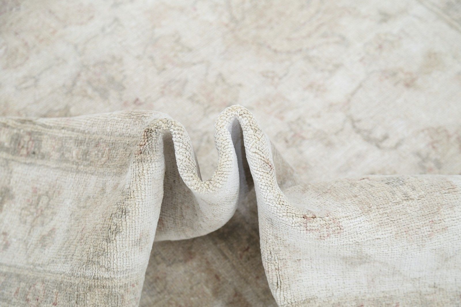 Tapis turc noué à la main à motif floral, 4 x 6 pi. Tapis d'appoint beige, neuf photo 1182.0