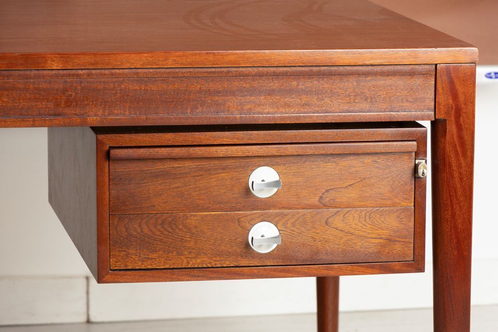 Diplomat Desk In Mahogany By Finn Juhl For France & Son / Cado, Denmark C.1965 photo vinterior