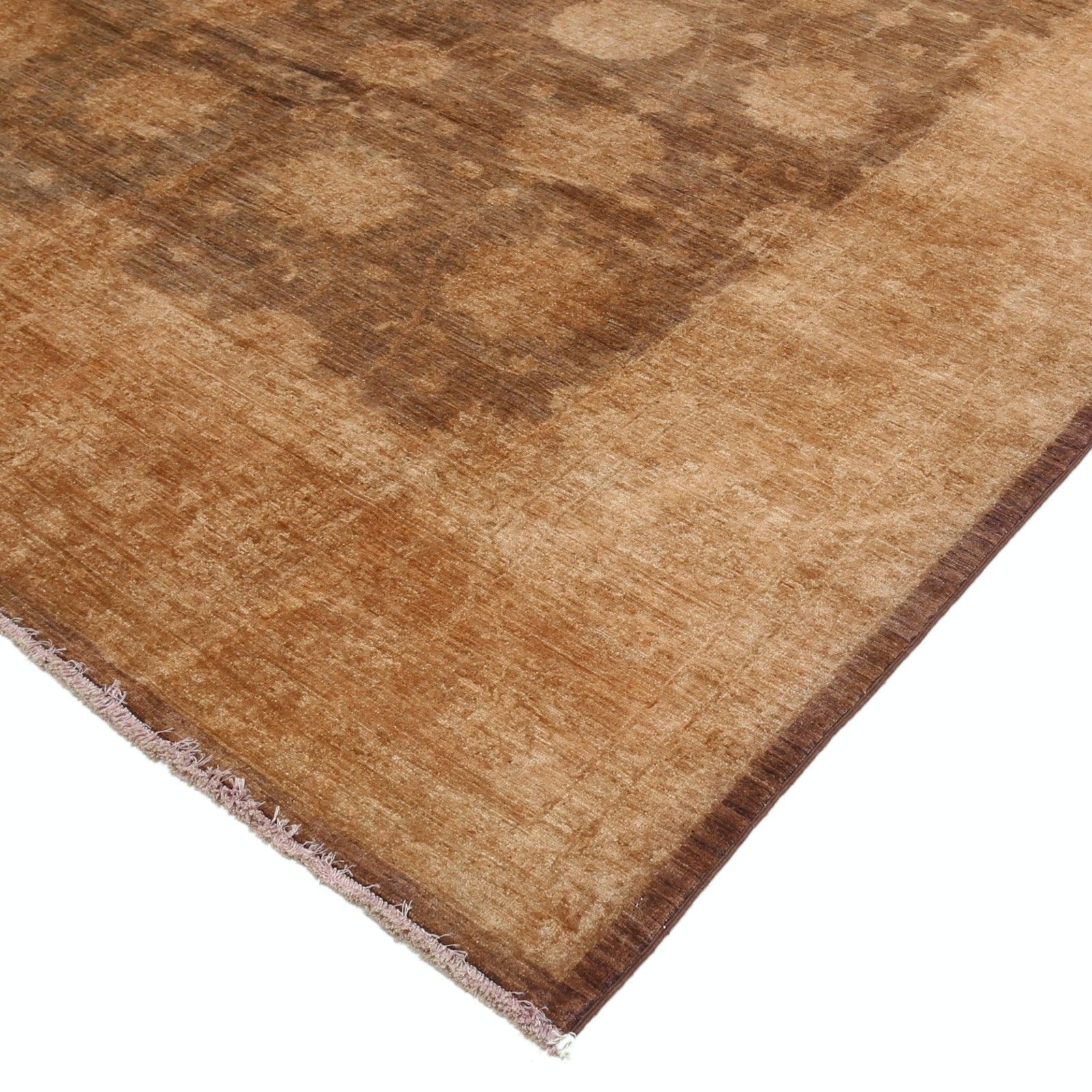 8.2x11 Ft Hand Knotted Brown Large Area Rug For Living Room. 100% Wool photo vinterior