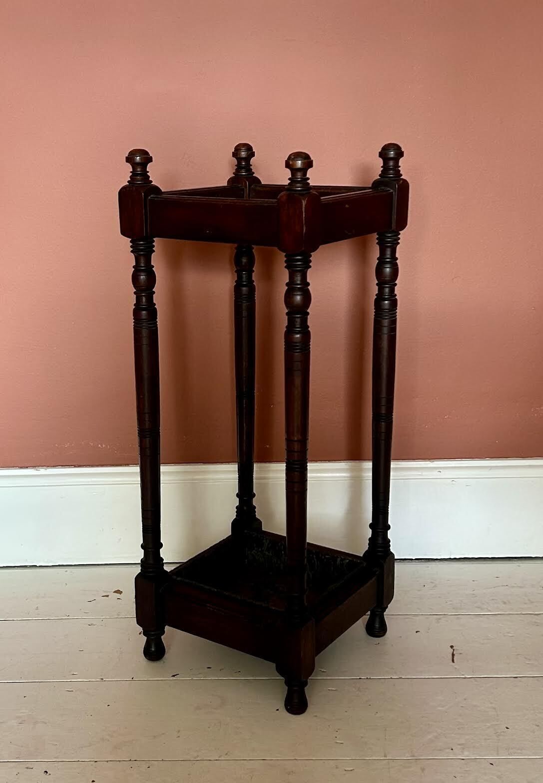 Antique Wooden Square Umbrella Stand photo 275.0