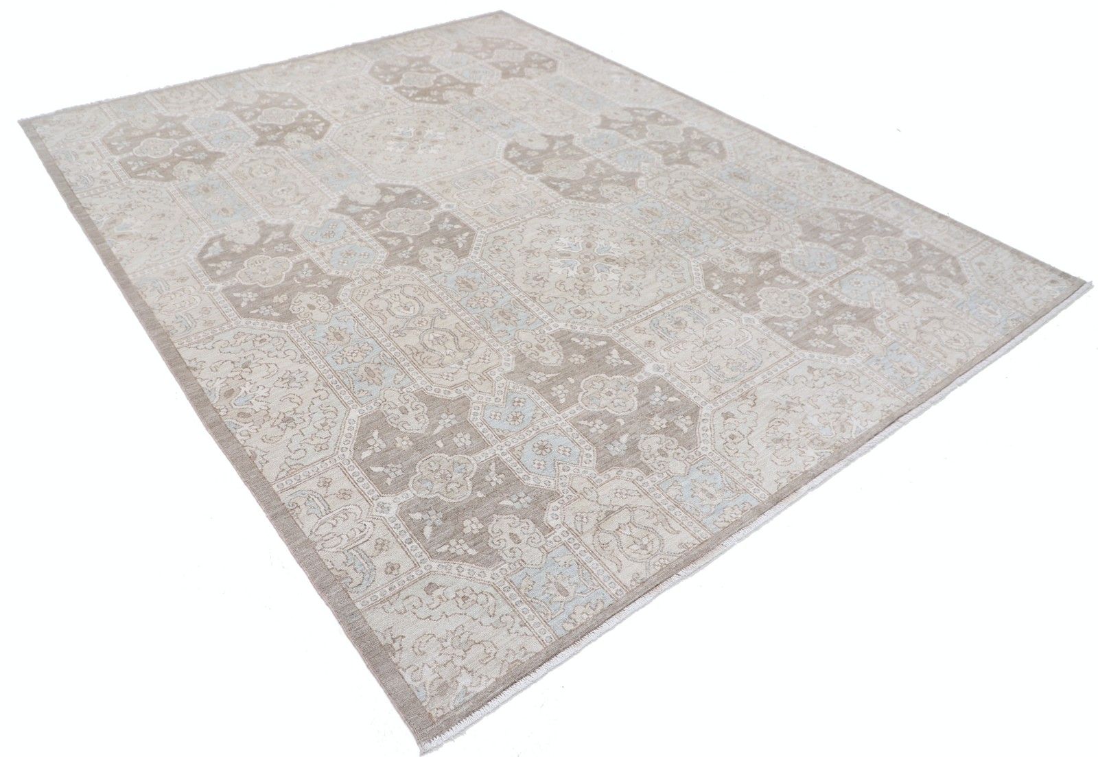 7,6x9,4 ft Traditioneel Handgeknoopt Turks Groot Vloerkleed. 100% Wollen Beige Tapijt photo furniture