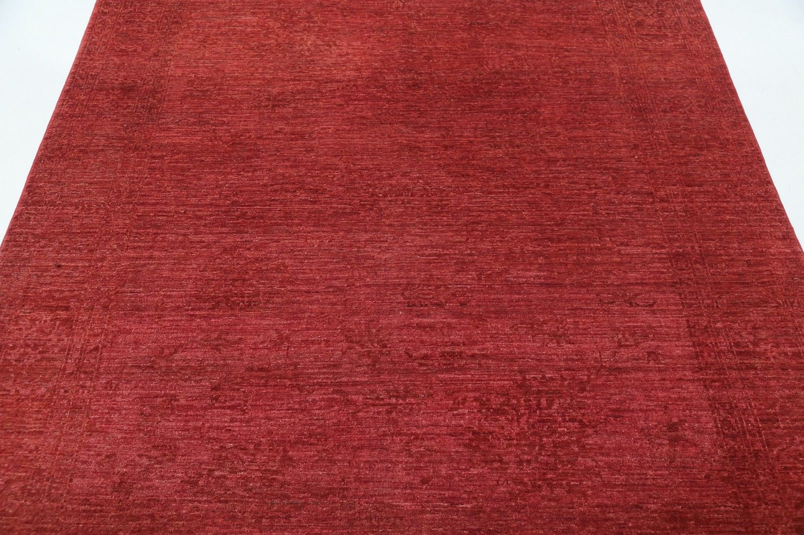 Tapis en laine turc noué à la main, rouge, 176 x 249 cm, pour salon et salle à manger photo for sale