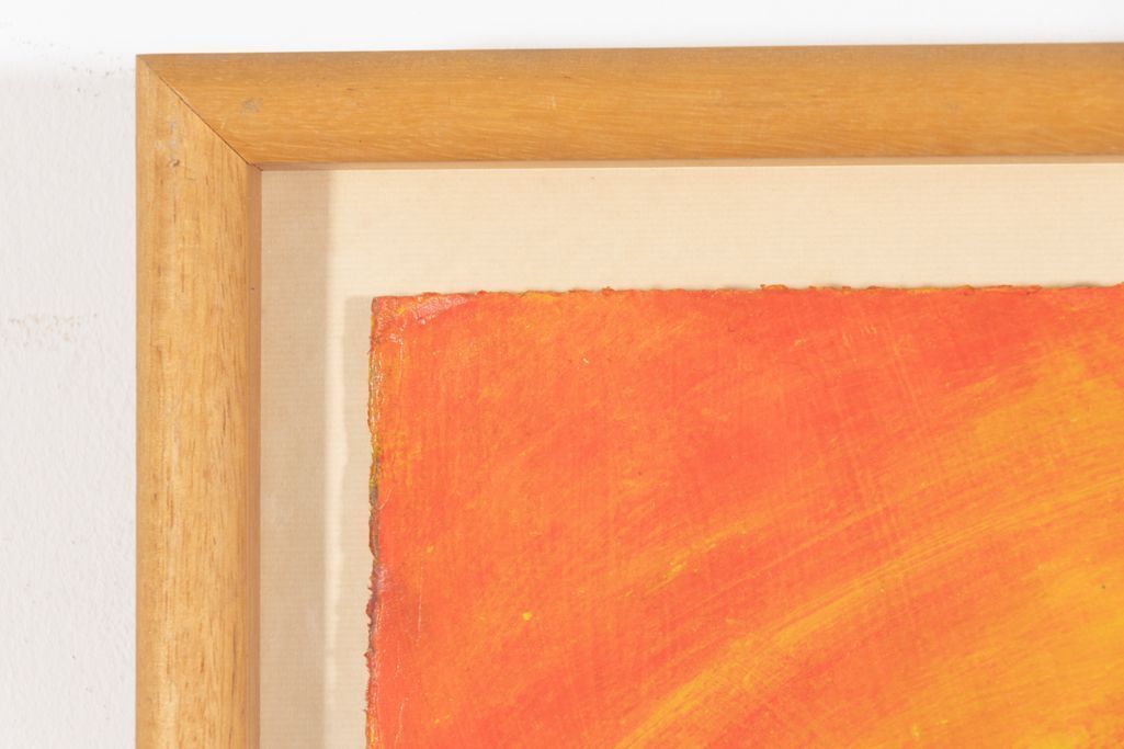 Abstract Oil On Paper Attributed To Jeff Hoare (1923 2019) photo vinterior