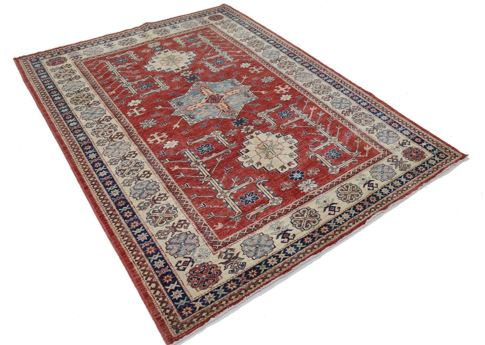 5.7x7.2 Ft Hand Knotted Turkish Wool Area Rug For Living Room And Bedroom Decor photo furniture
