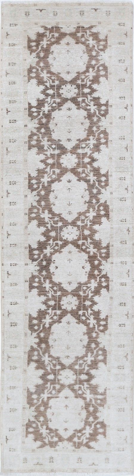 2.3x8.6 Ft Handknotted Hallway Runner Rug. Corridor Rug. Turkish Kitchen Rug