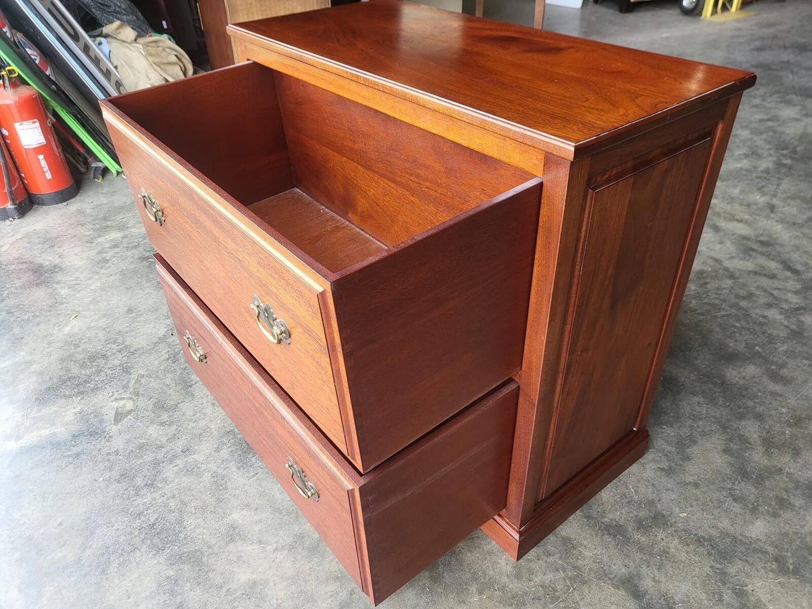 photo for sale Antique Repro Chest Of Drawers 2 Large Linen Drawers